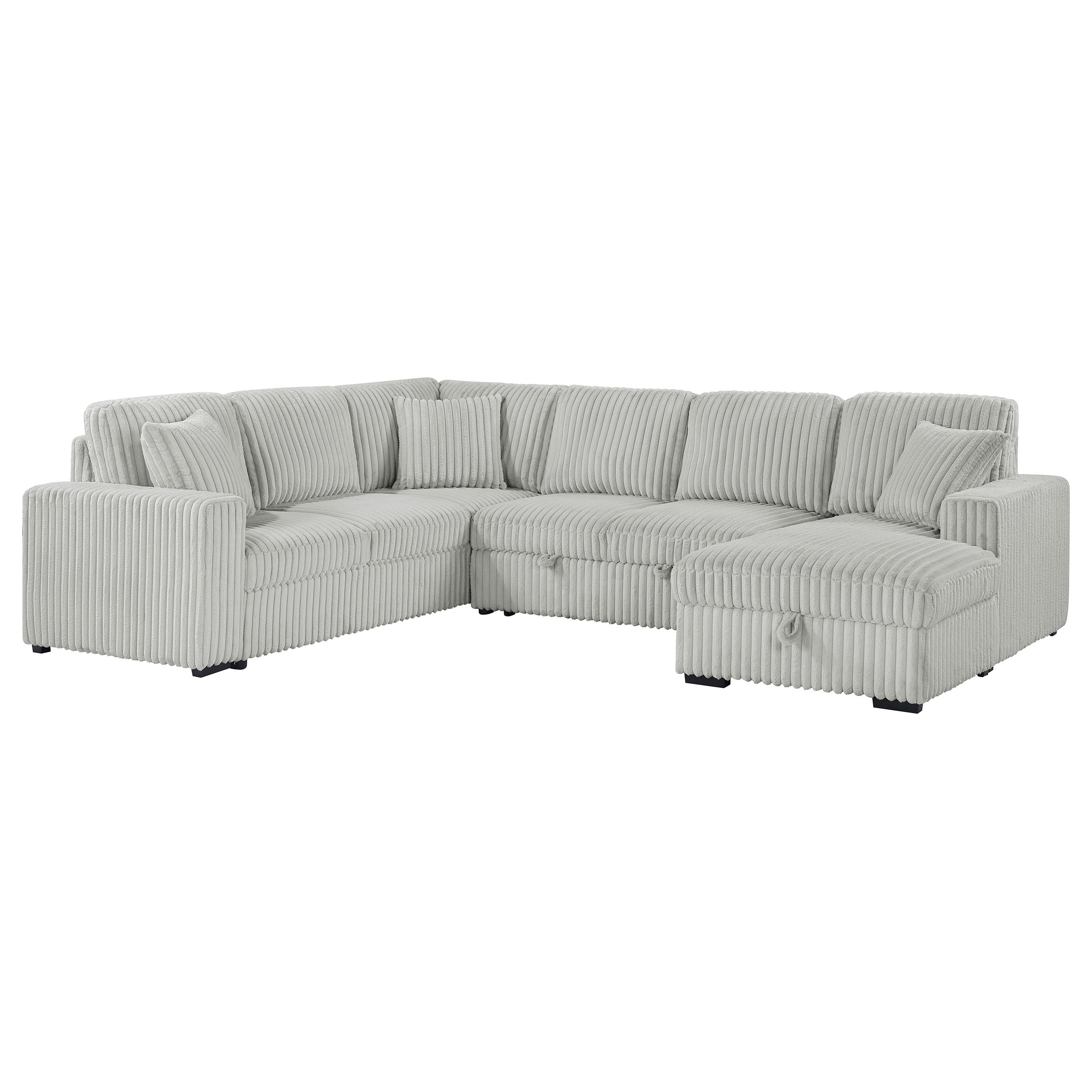 Devonshire Pull-Out Sleeper Sectional Sofa - Luxury Home Furniture (MI)