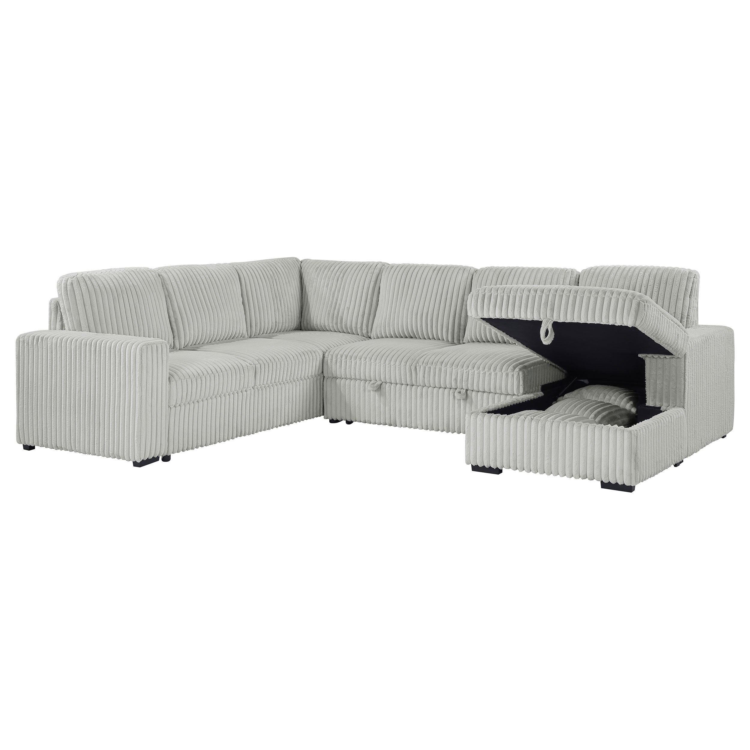 Devonshire Pull-Out Sleeper Sectional Sofa - Luxury Home Furniture (MI)