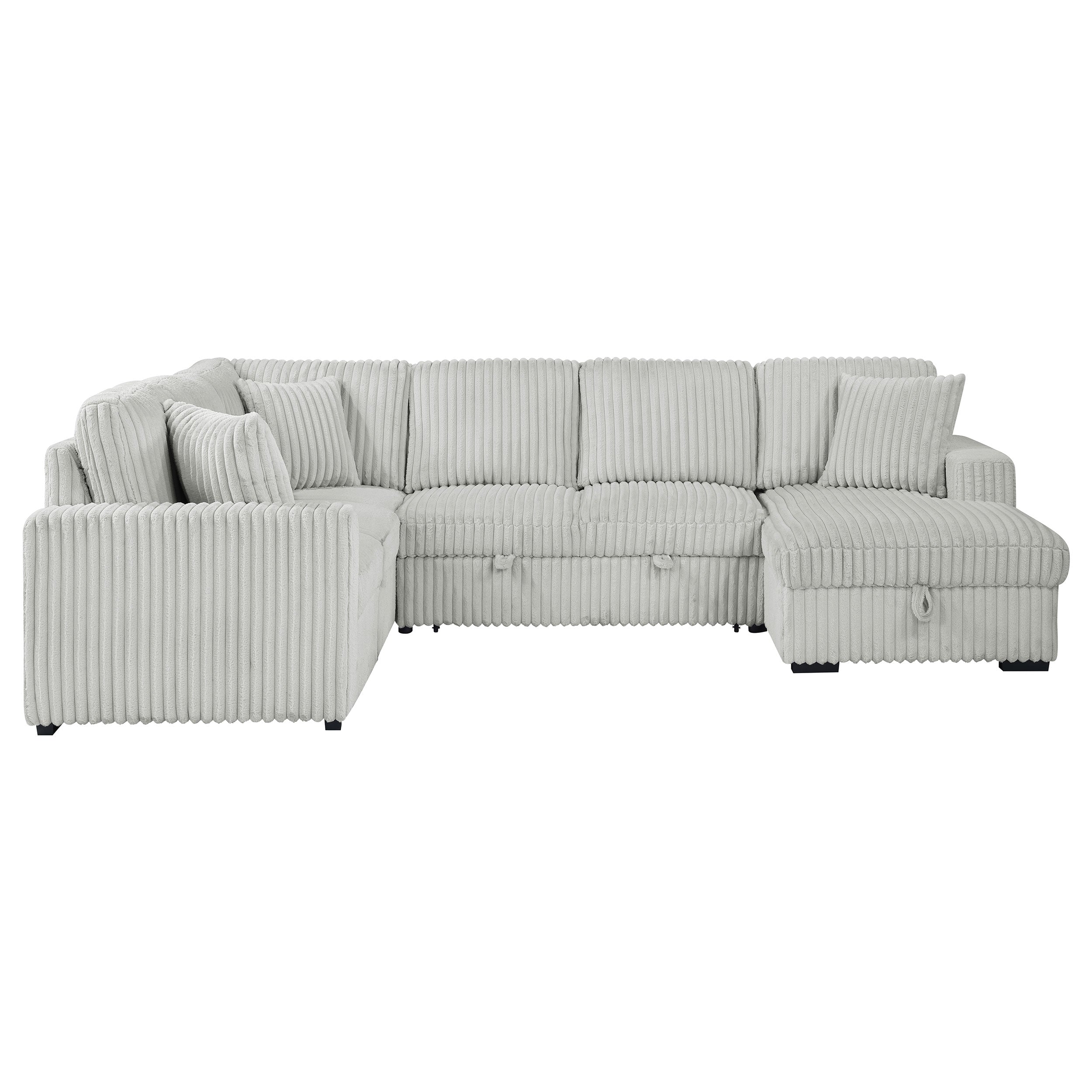 Devonshire Pull-Out Sleeper Sectional Sofa - Luxury Home Furniture (MI)