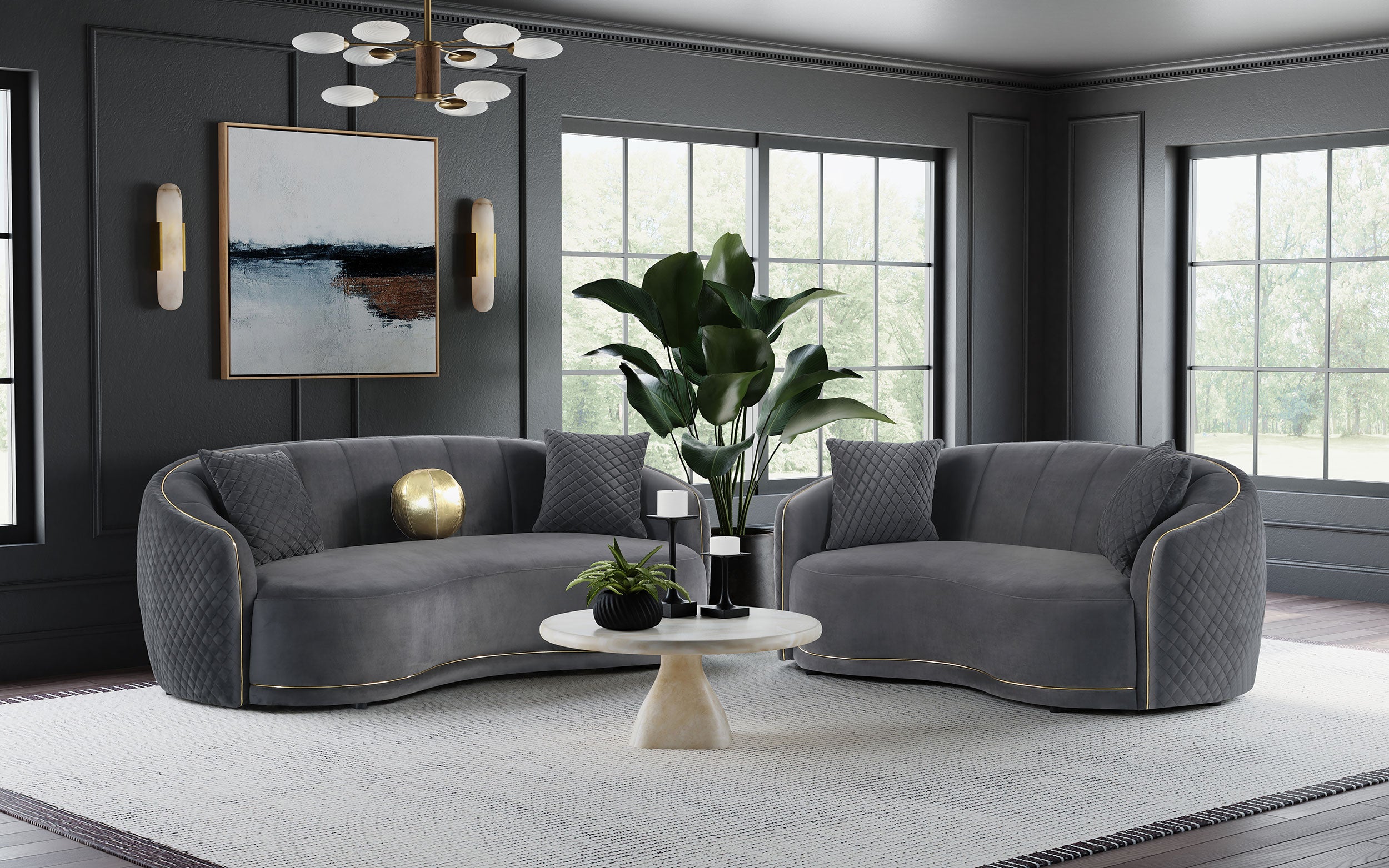 Brookside Stationary 2 Pc Set - Luxury Home Furniture (MI)