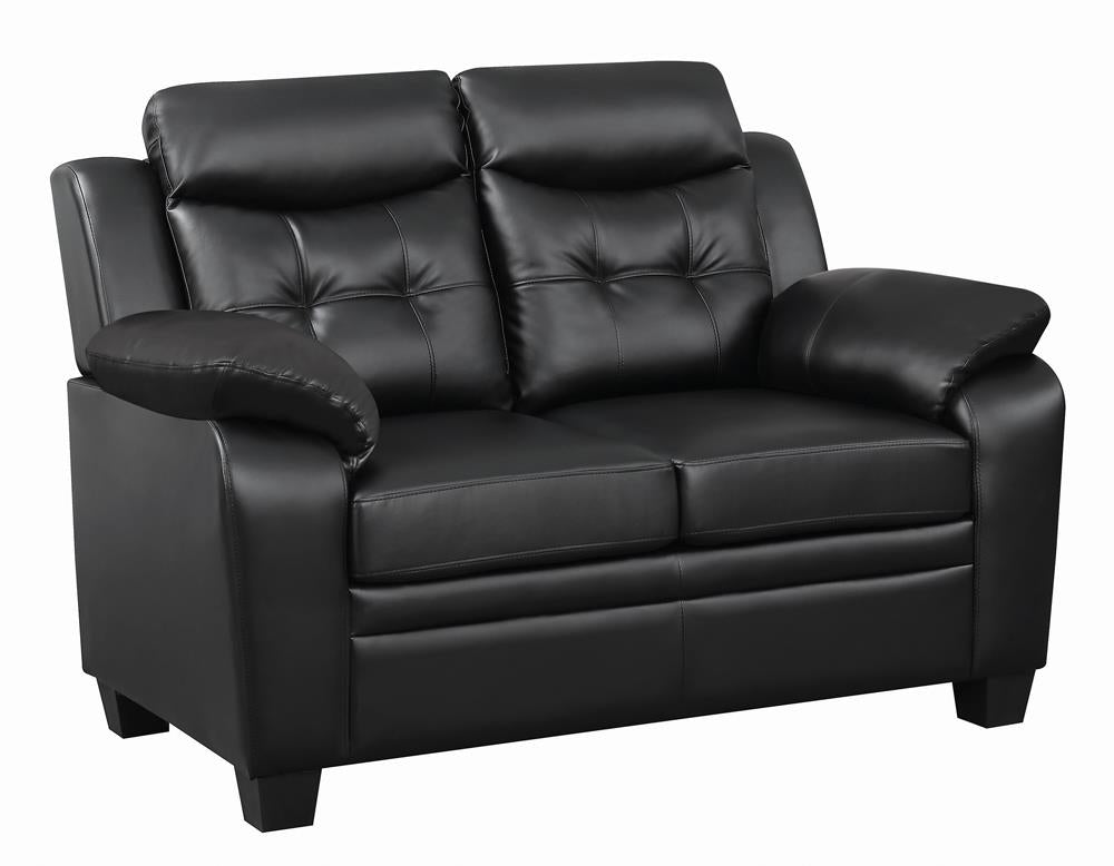Finley Tufted Upholstered Loveseat Black - Luxury Home Furniture (MI)
