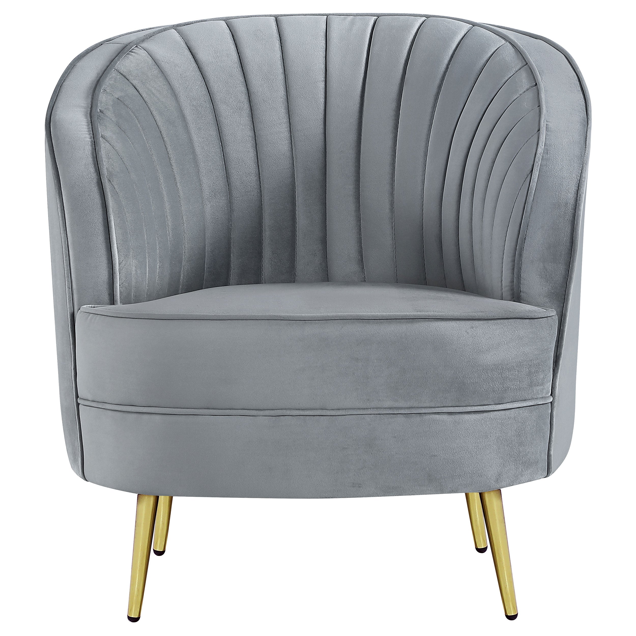 Sophia Upholstered Chair Grey and Gold - Luxury Home Furniture (MI)