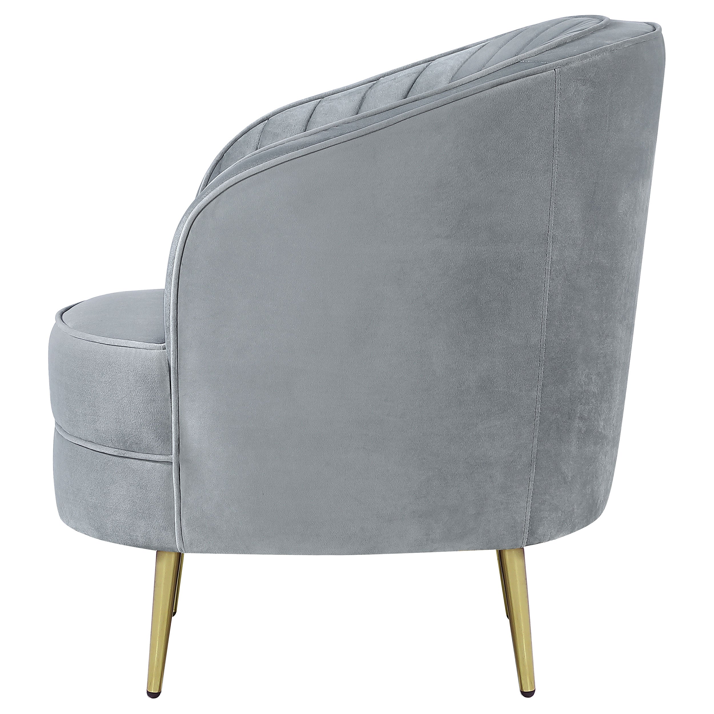 Sophia Upholstered Vertical Channel Tufted Chair Blue
