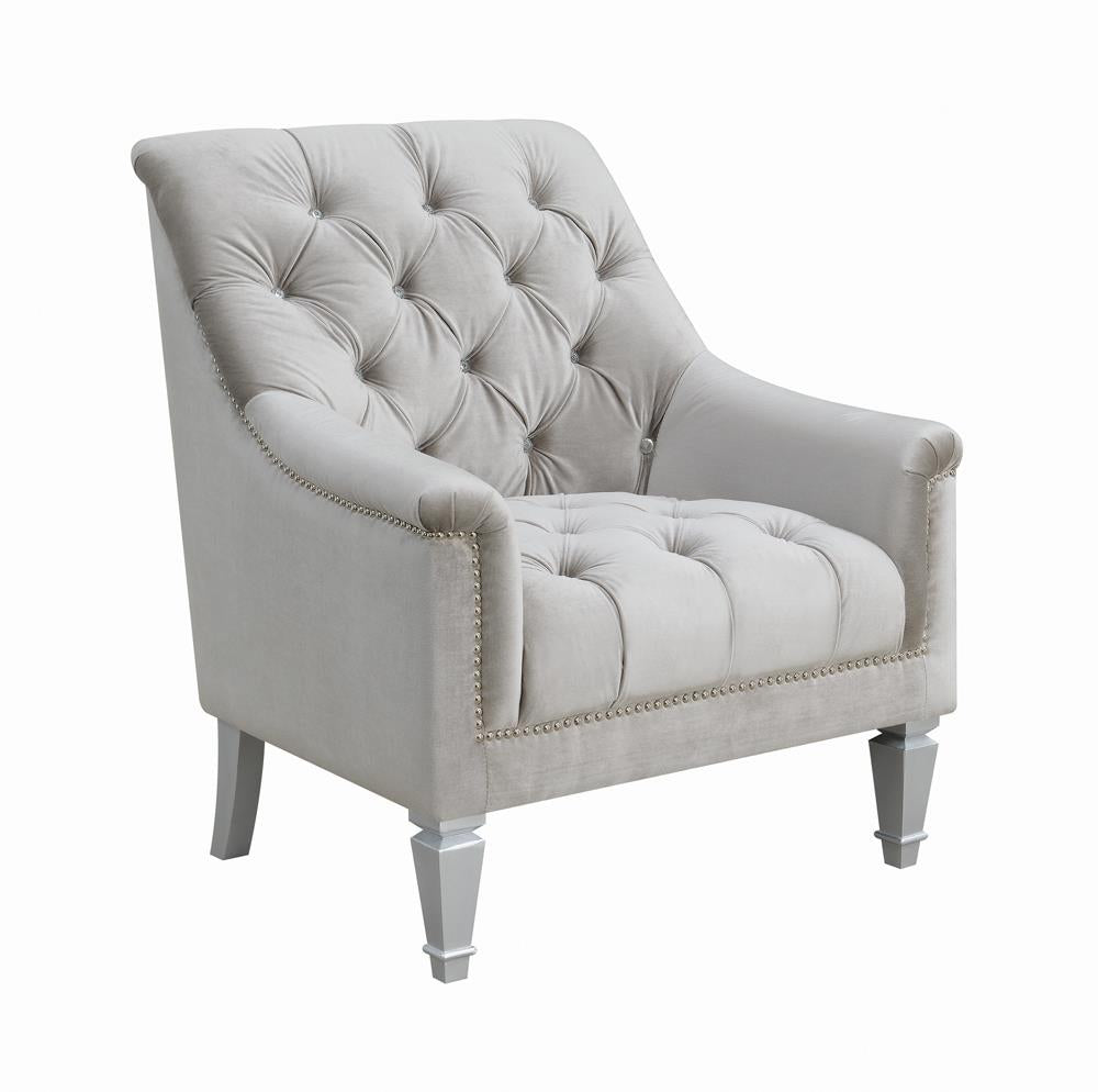 Avonlea Sloped Arm Tufted Chair Grey - Luxury Home Furniture (MI)