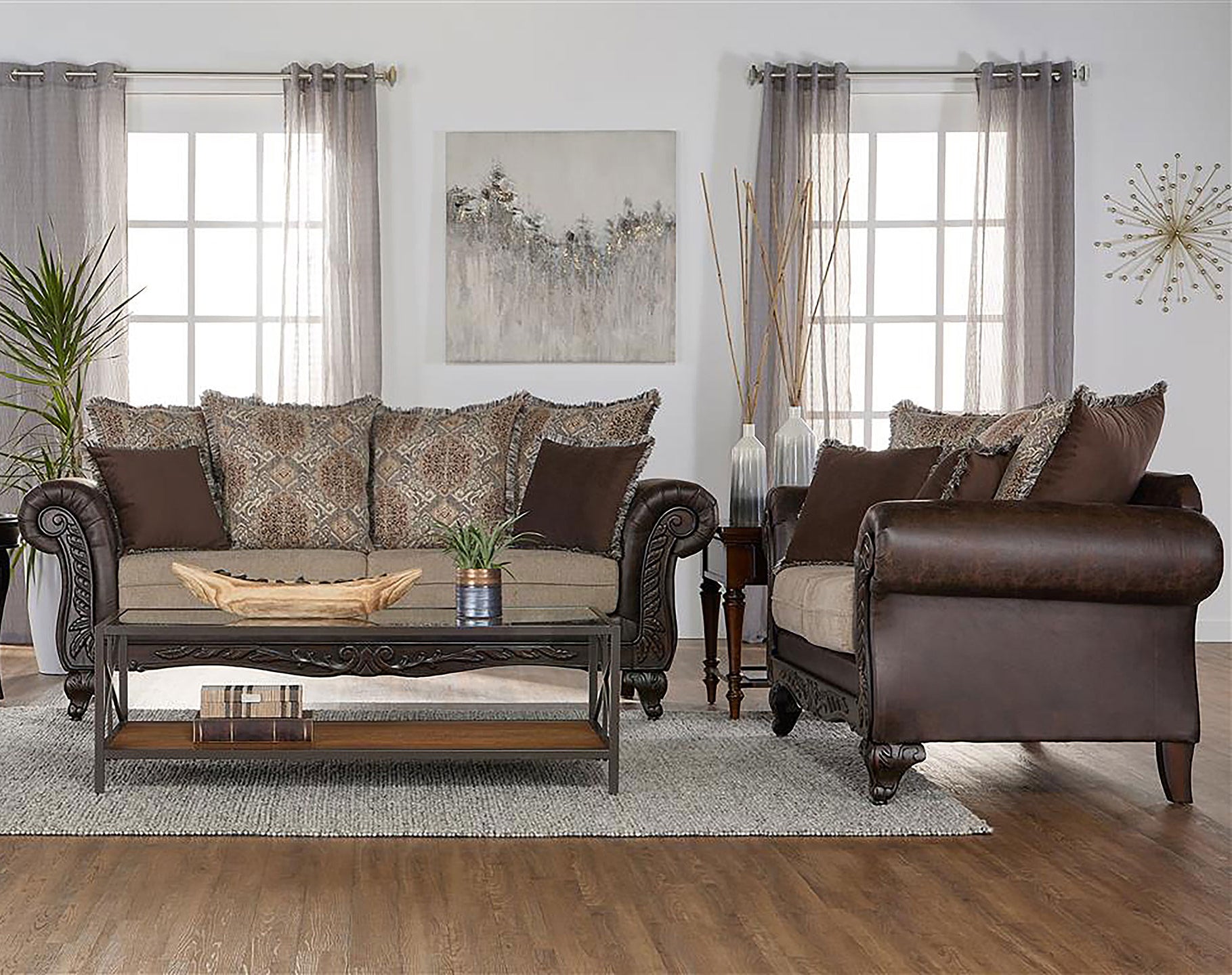 Elmbrook Stationary 2 Pc Set - Luxury Home Furniture (MI)