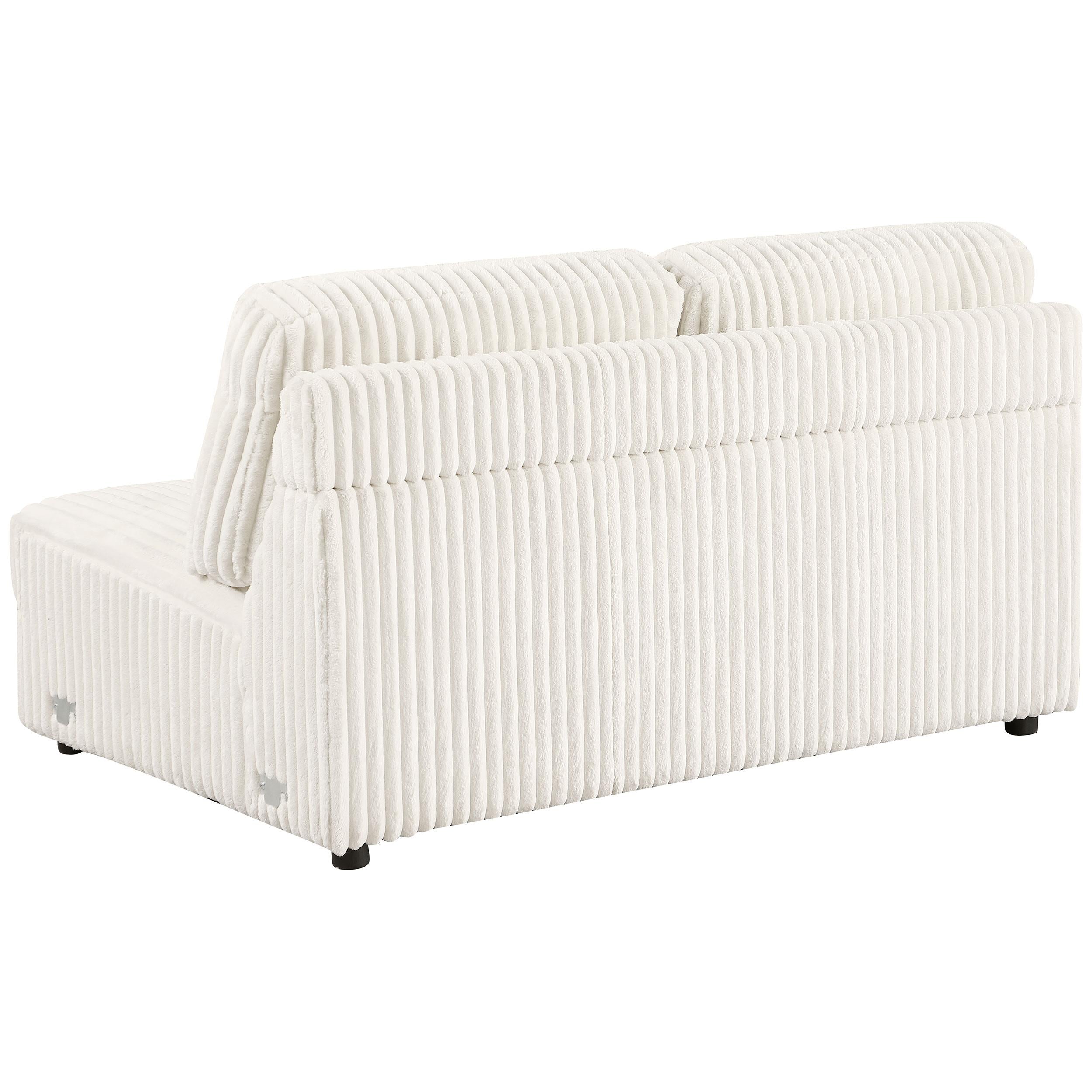 Emberson Upholstered Armless Loveseat Ivory