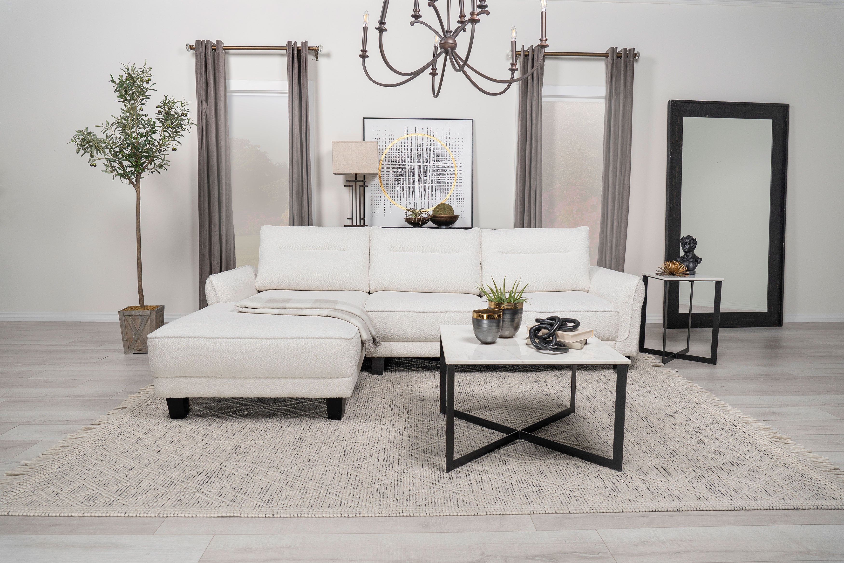 Caspian Stationary Sectionals - Luxury Home Furniture (MI)