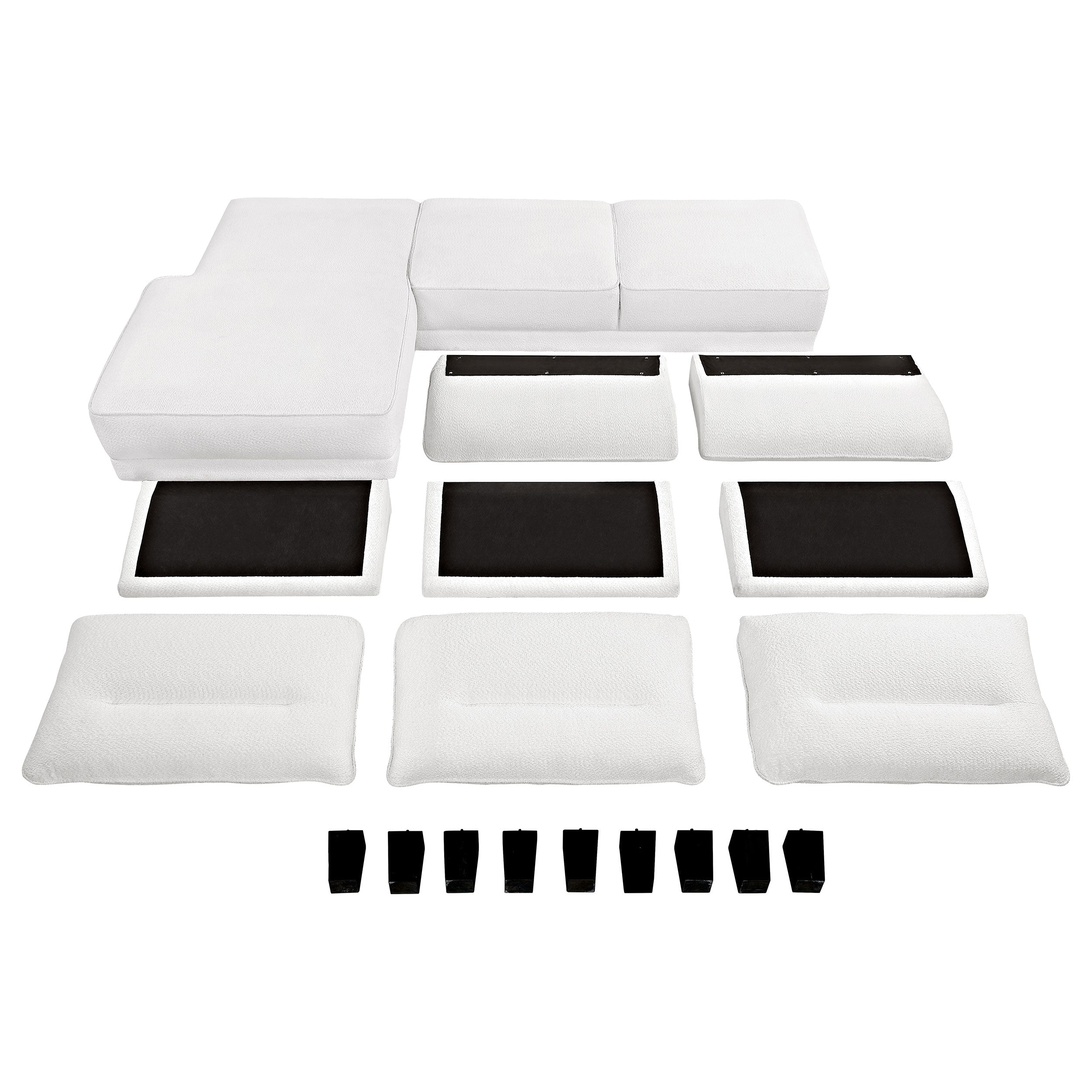 Caspian Stationary Sectionals - Luxury Home Furniture (MI)