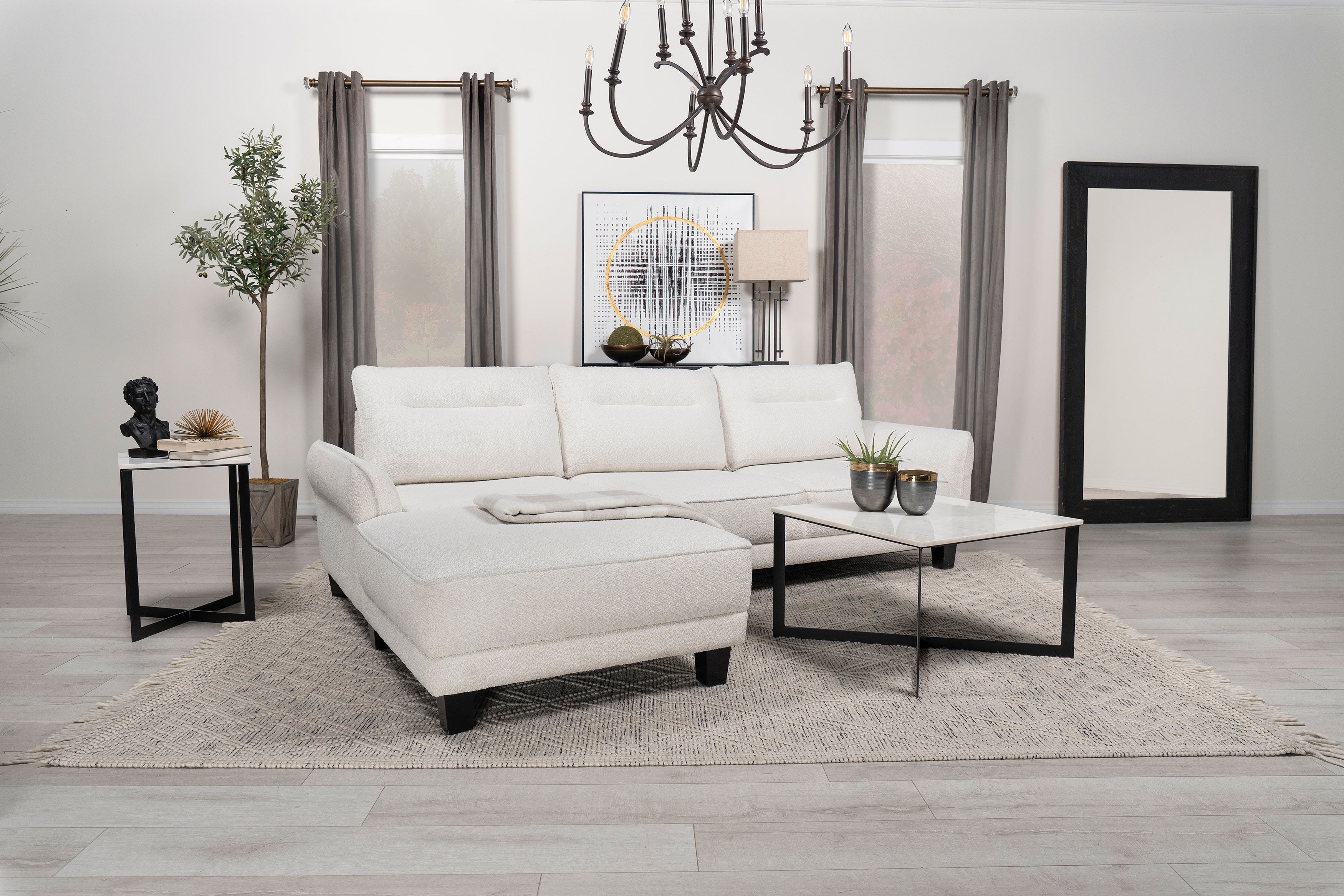 Caspian Stationary Sectionals - Luxury Home Furniture (MI)