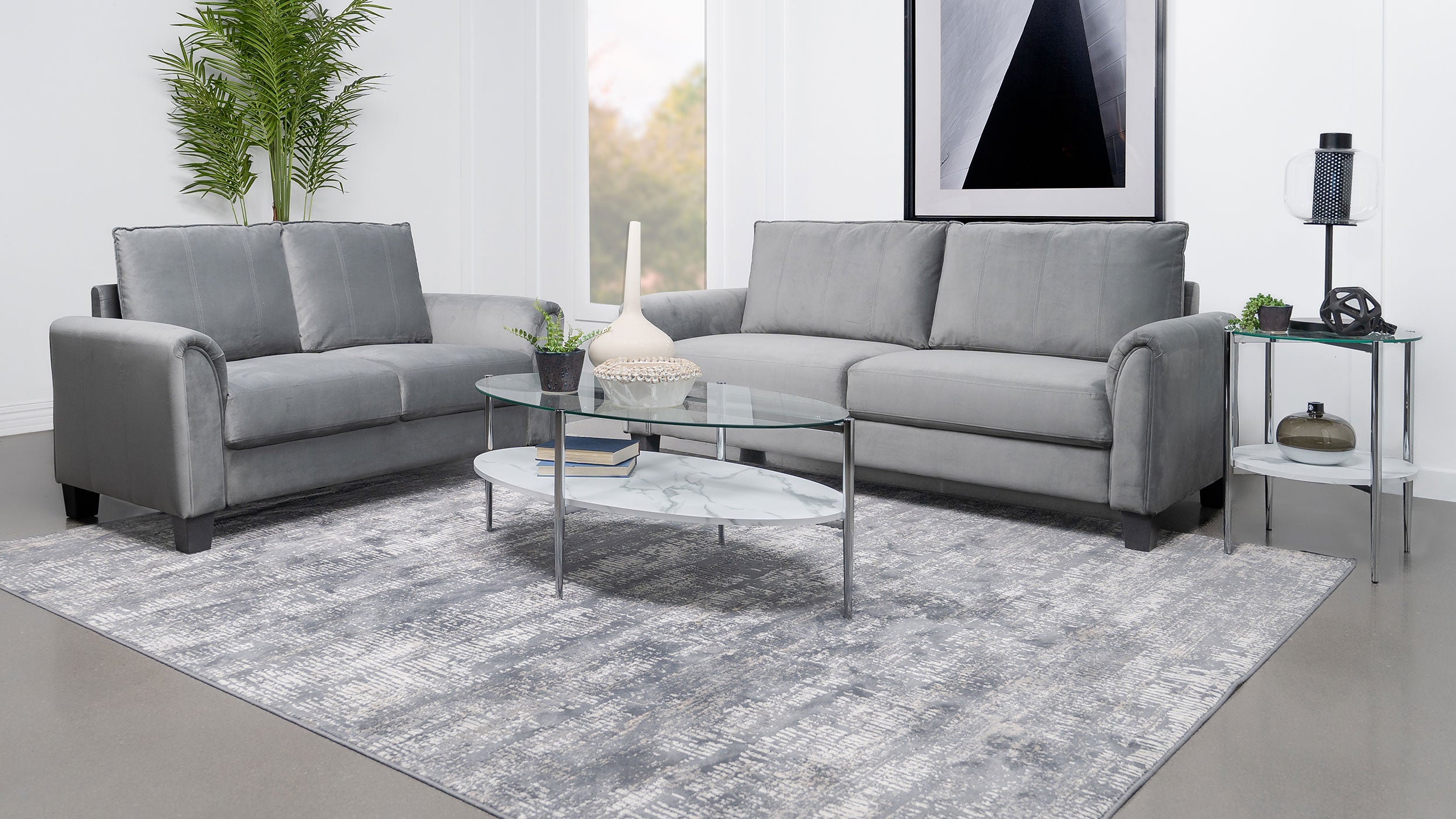 Davis Stationary 2 Pc Set - Luxury Home Furniture (MI)