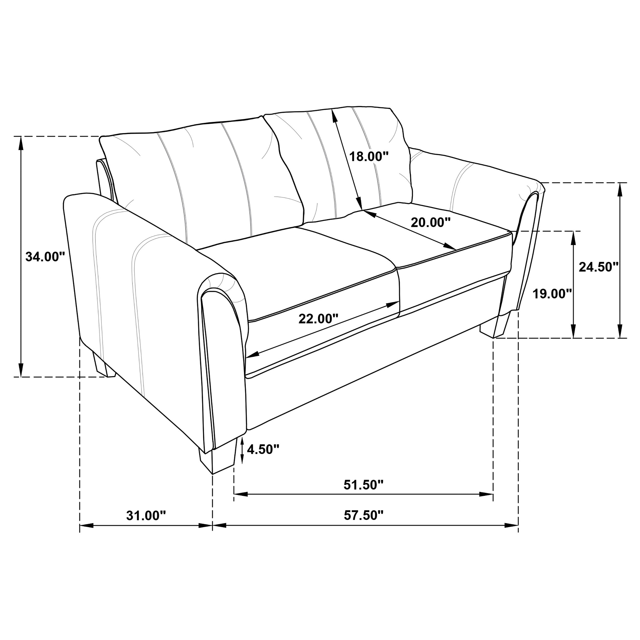 Davis Stationary Loveseat - Luxury Home Furniture (MI)
