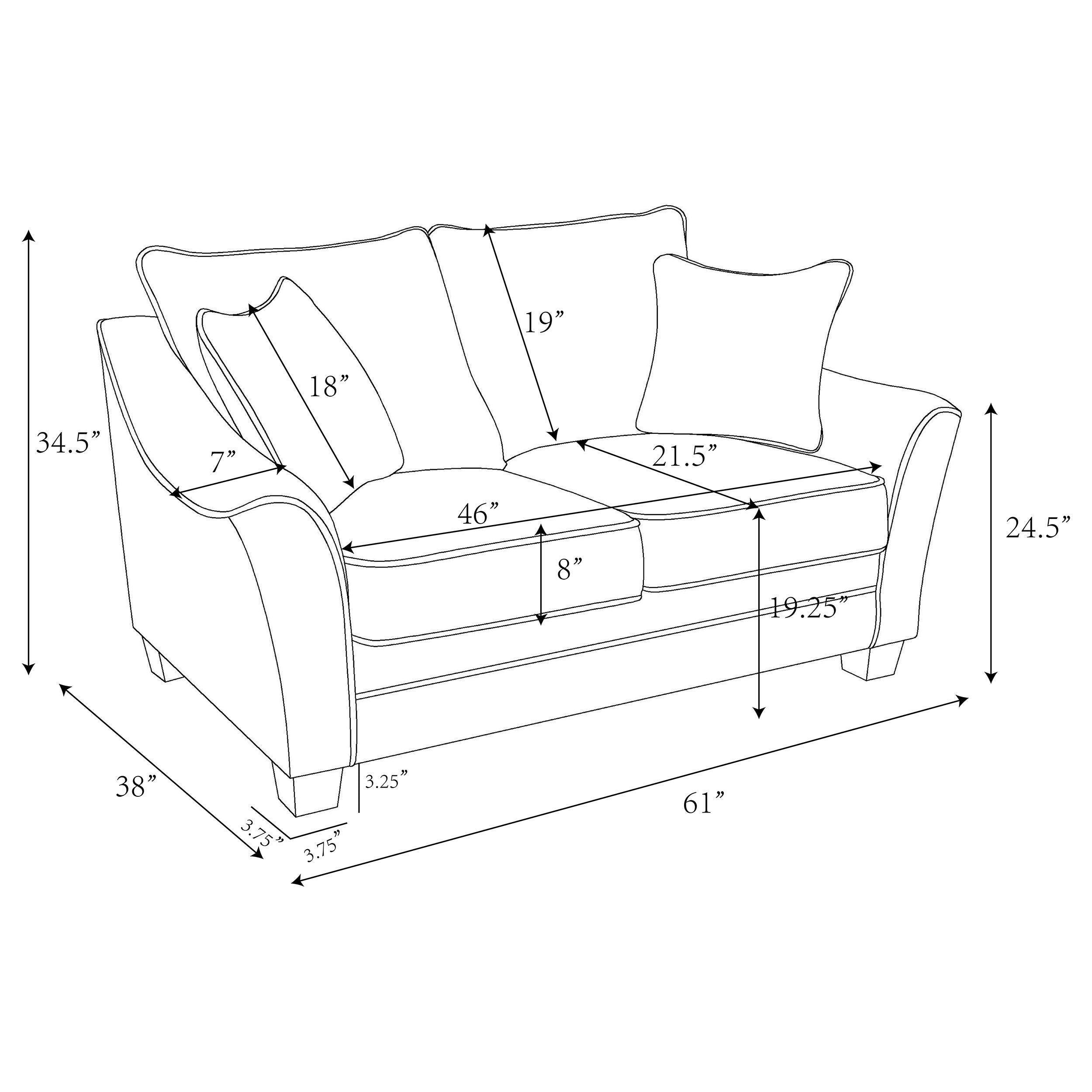Tomkins Stationary Loveseat - Luxury Home Furniture (MI)