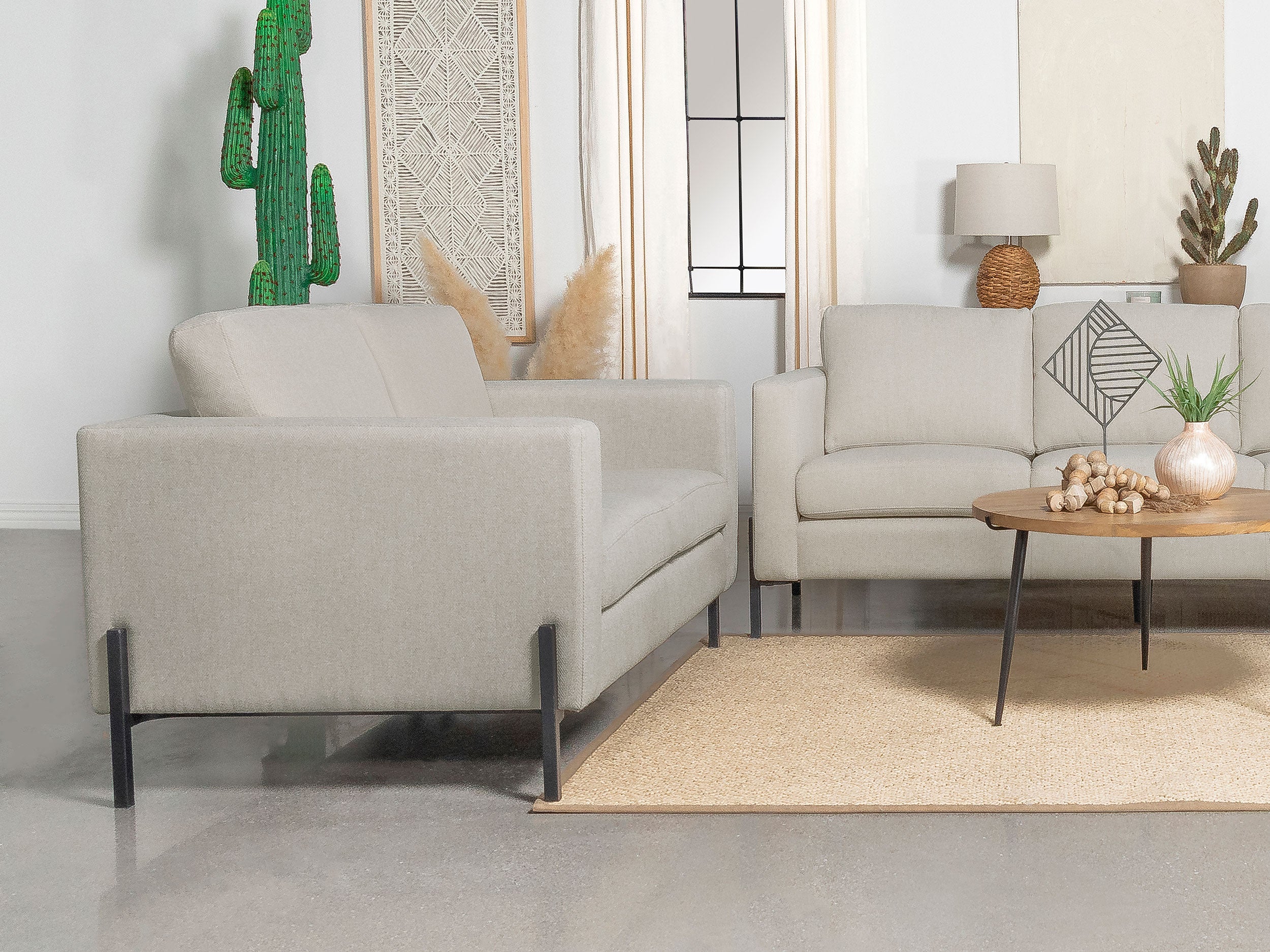 Tilly Upholstered Track Arms Loveseat - Luxury Home Furniture (MI)