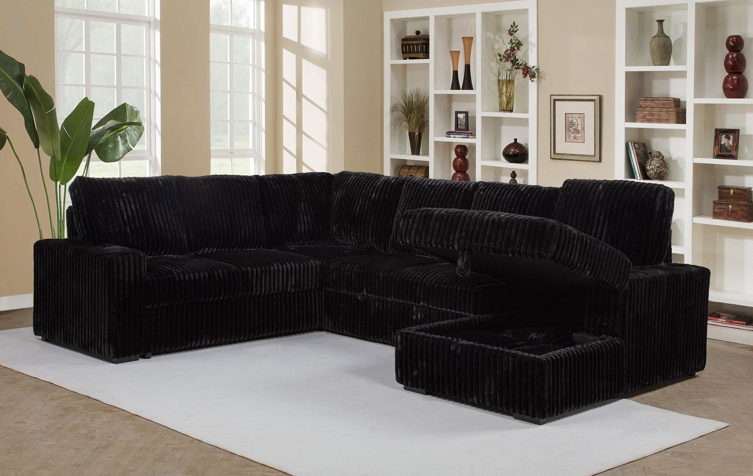 Devonshire Pull-Out Sleeper Sectional Sofa