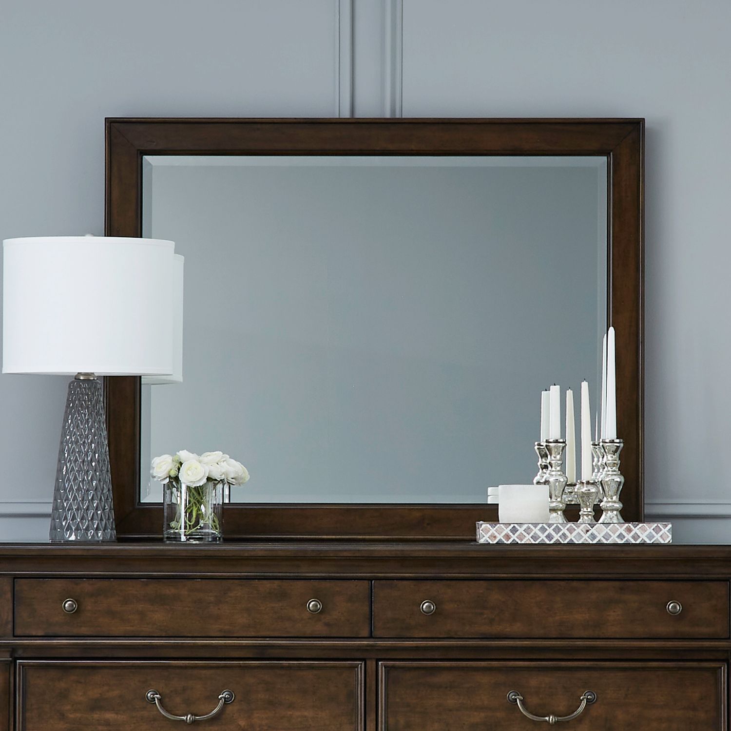 Arden Road Landscape Mirror in Satin Cherry image