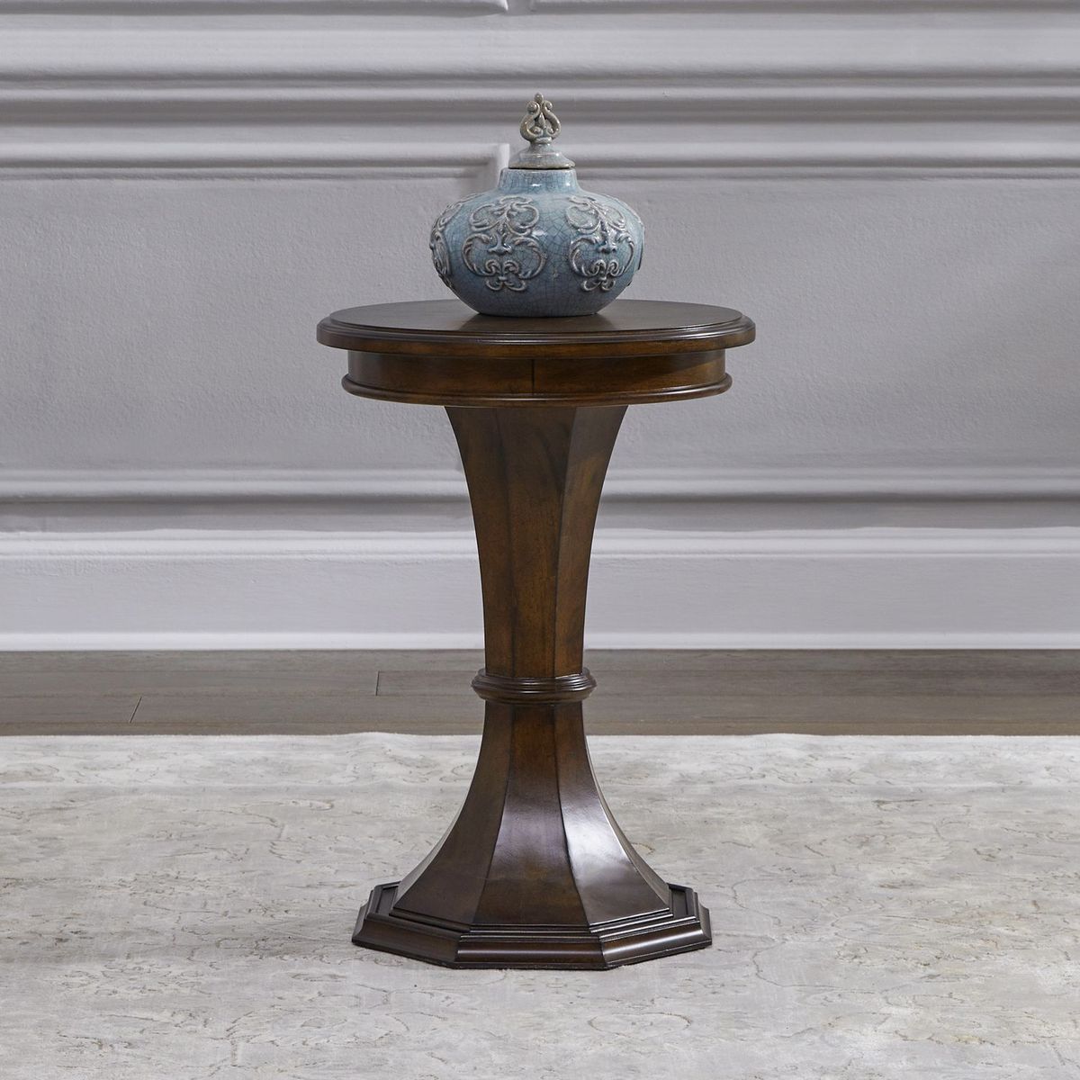 Liberty Furniture Arden Road Round Chairside Table in Satin Cherry image