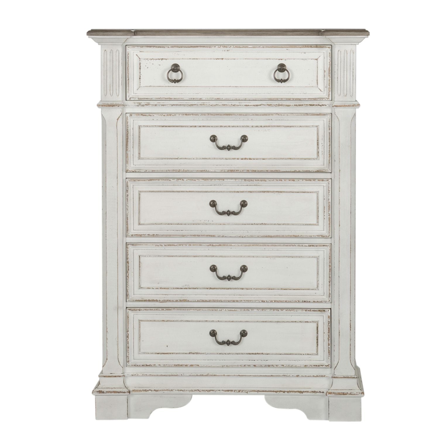 Abbey Park King California Panel Bed, Dresser & Mirror, Chest - Luxury Home Furniture (MI)