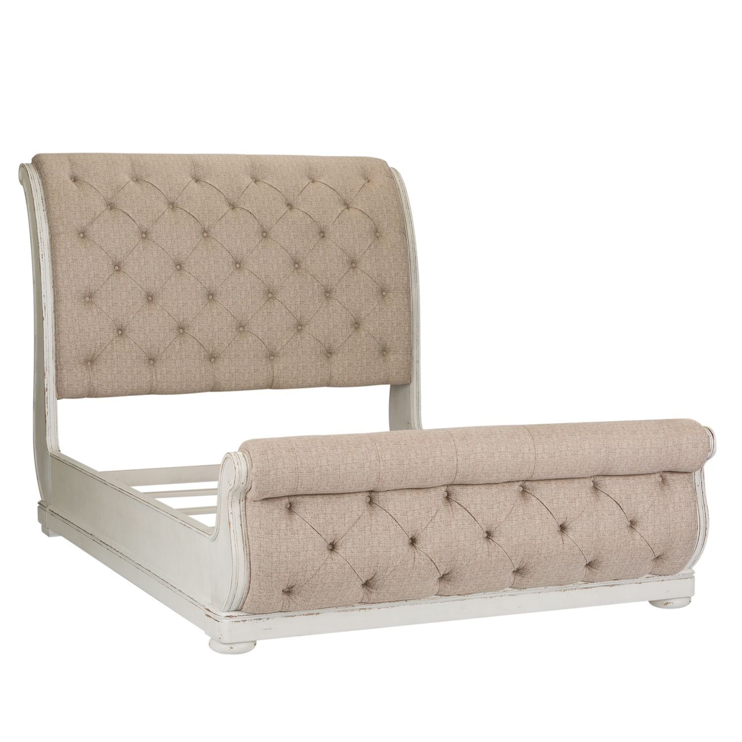 Abbey Park Queen Uph Sleigh Bed, Dresser & Mirror, Chest, Night Stand - Luxury Home Furniture (MI)
