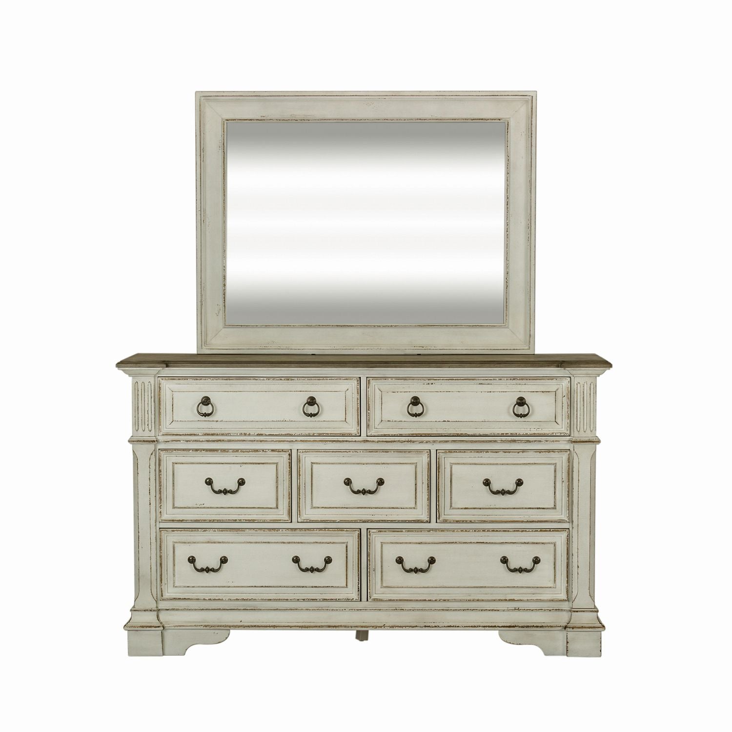 Abbey Park Mirror in Antique White - Luxury Home Furniture (MI)
