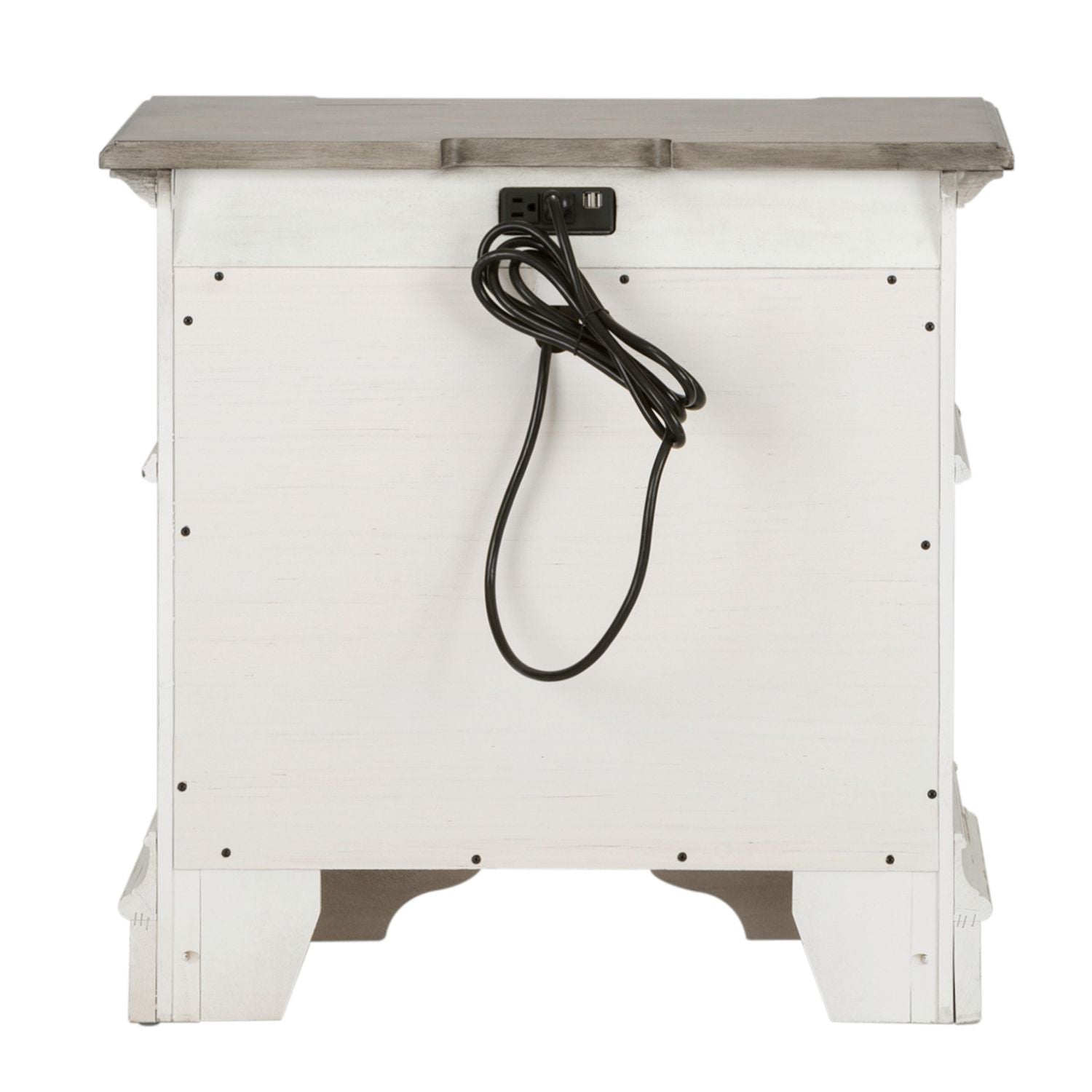Abbey Park Drawer Nightstand in Antique White - Luxury Home Furniture (MI)