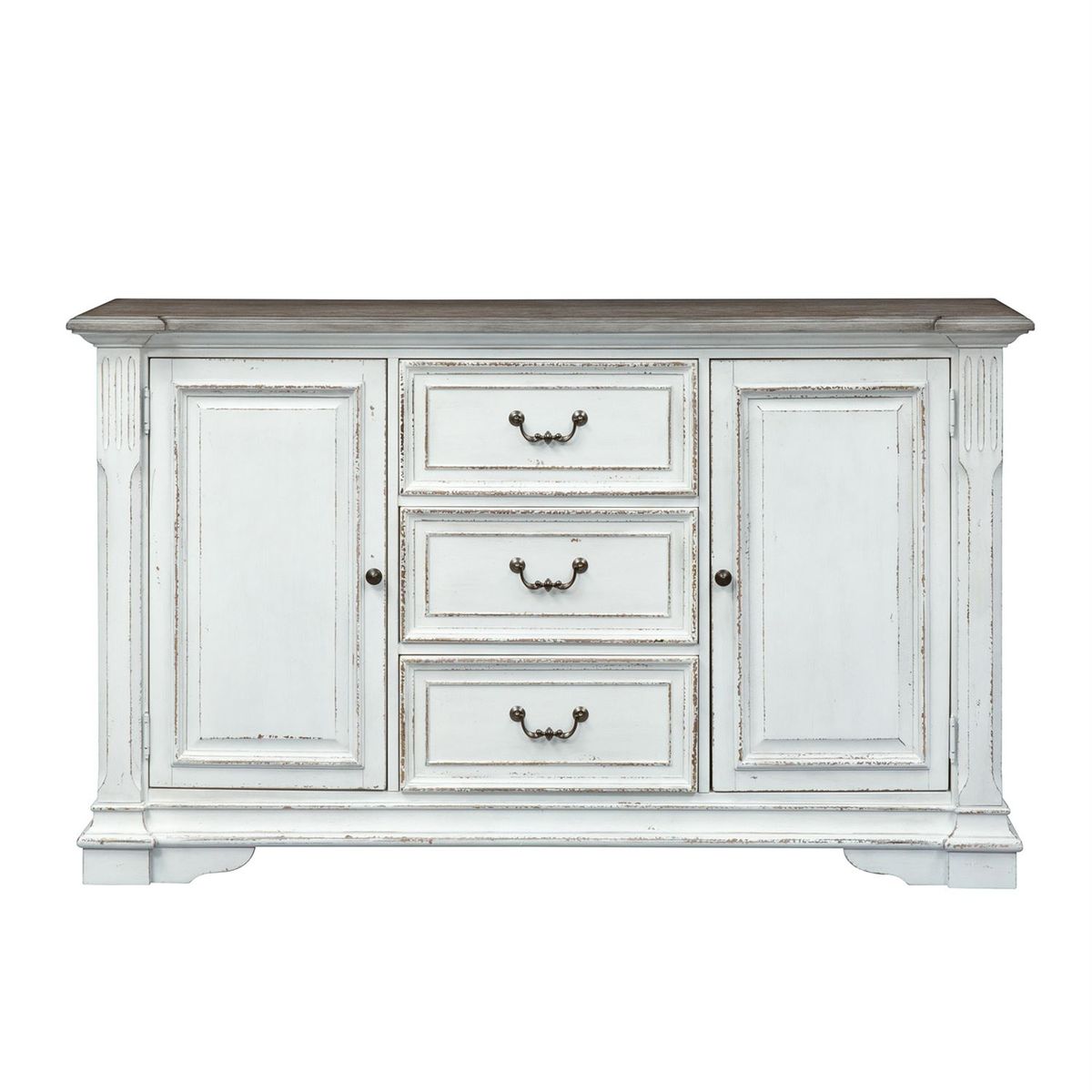 Liberty Furniture Abbey Park Buffet in Antique White - Luxury Home Furniture (MI)