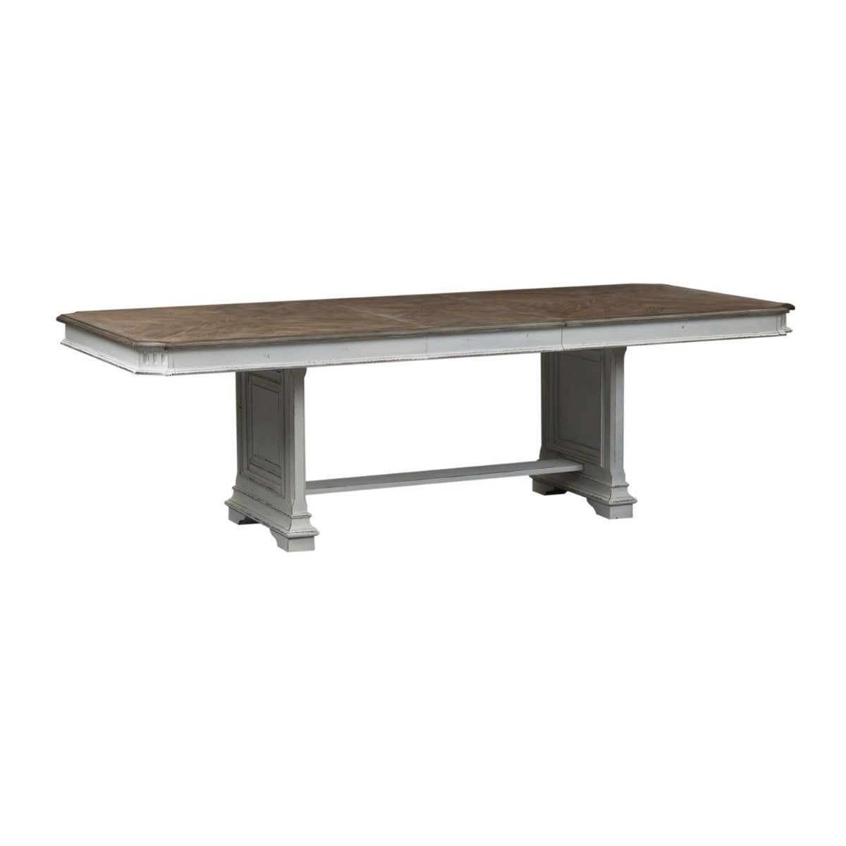 Liberty Furniture Abbey Park Trestle Dining Table in Antique White - Luxury Home Furniture (MI)