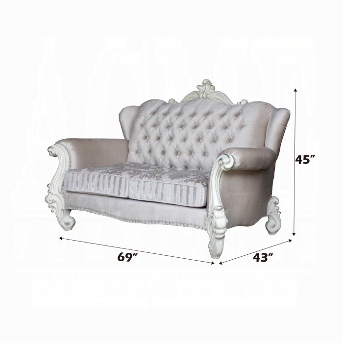 Versailles Loveseat With Pillows - Luxury Home Furniture (MI)