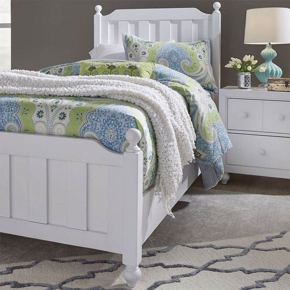 Liberty Furniture Cottage View Full Panel Bed in White - Luxury Home Furniture (MI)