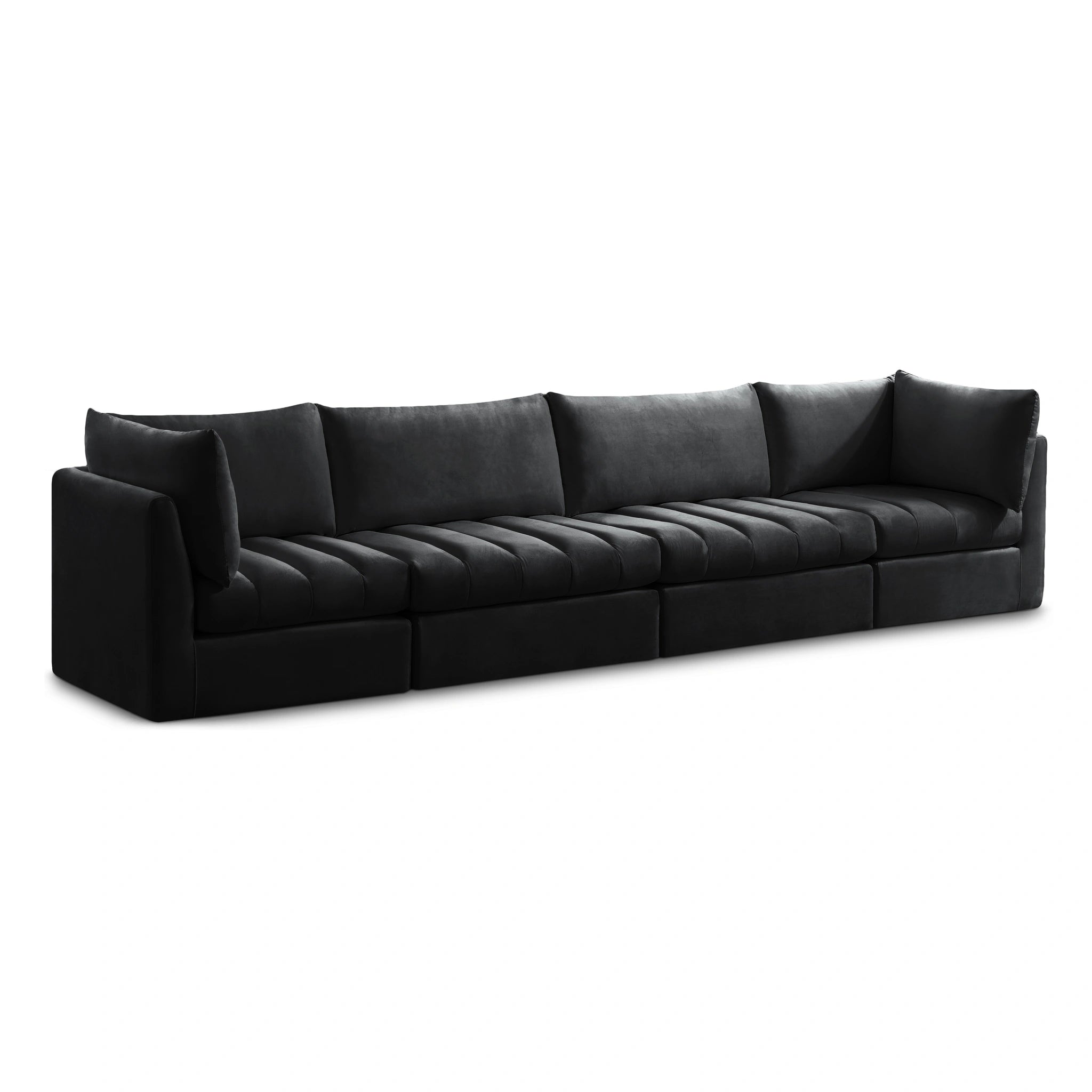 Jacob Black Velvet Modular Sofa