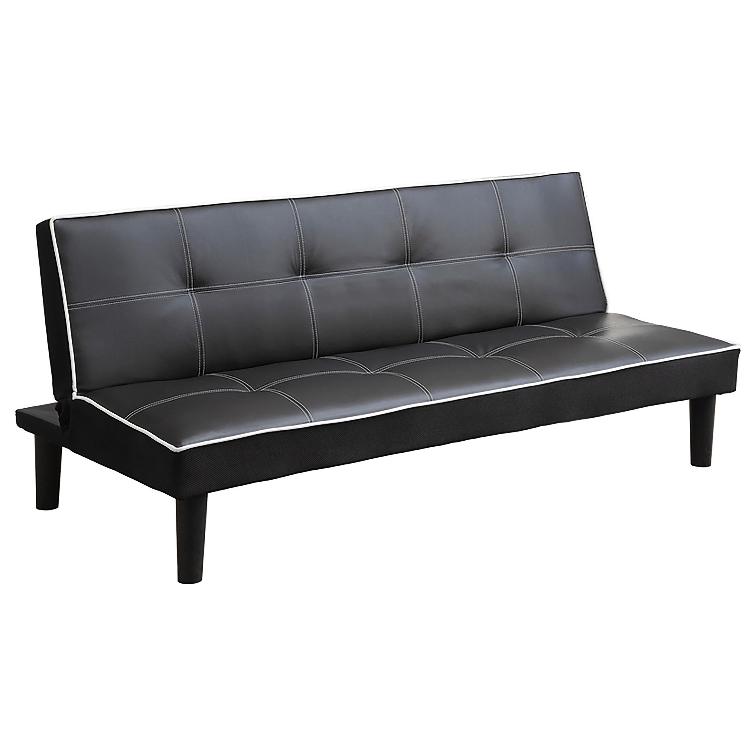 Katrina Tufted Upholstered Sofa Bed Black - Luxury Home Furniture (MI)