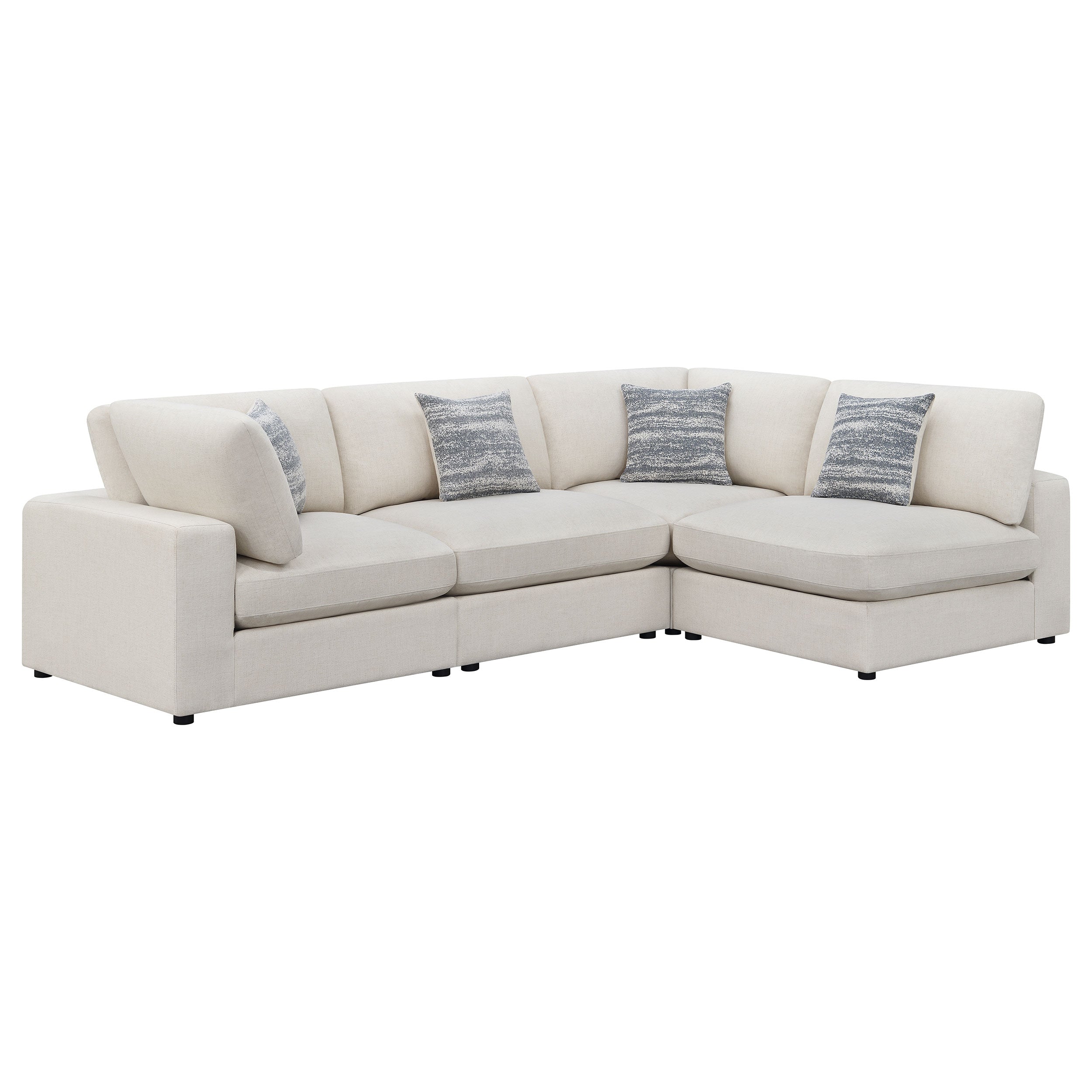 Serene 4 Pc Sectional Beige - Luxury Home Furniture (MI)