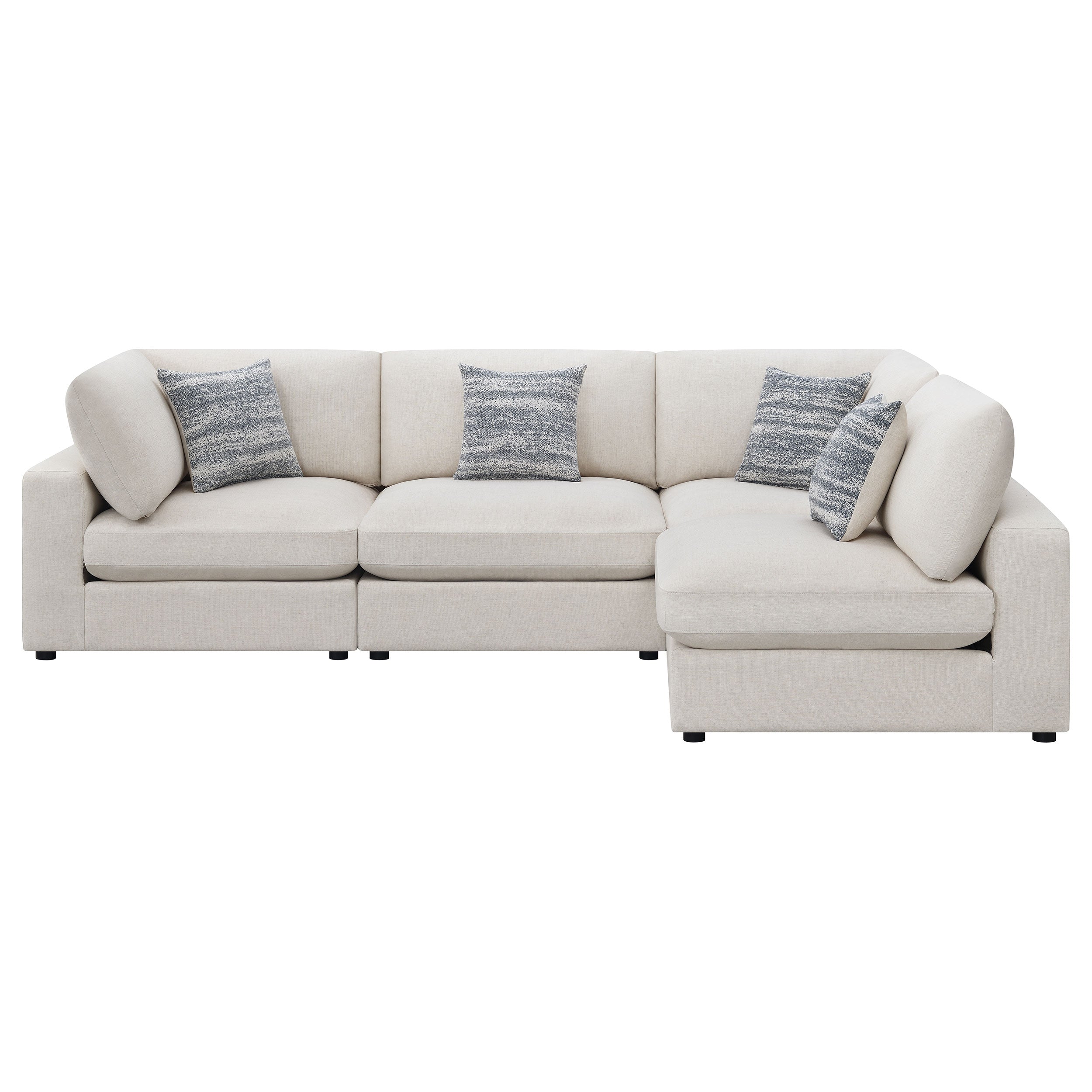 Serene 4 Pc Sectional Beige - Luxury Home Furniture (MI)
