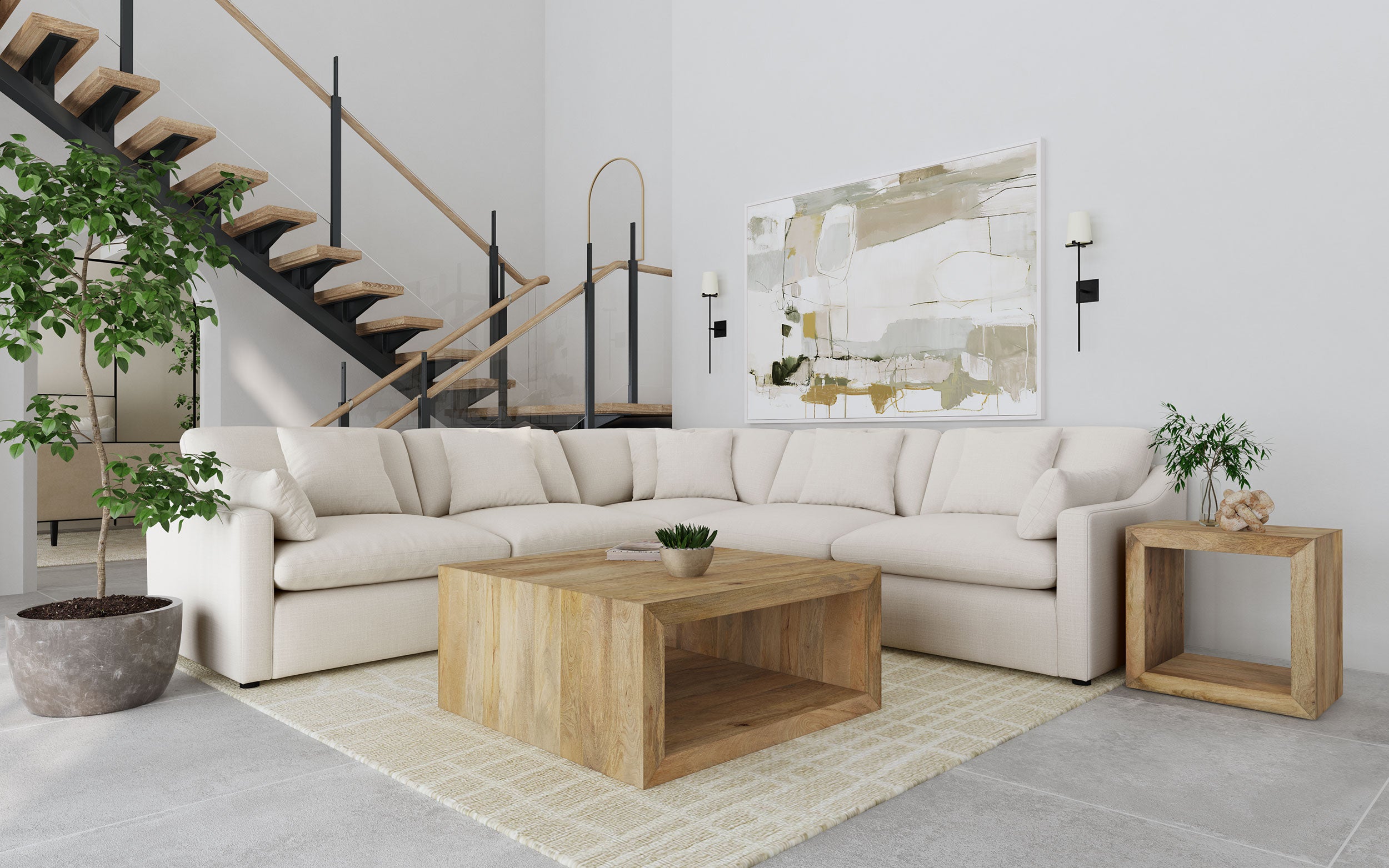 Hobson Modular Sectional Sofa - Luxury Home Furniture (MI)