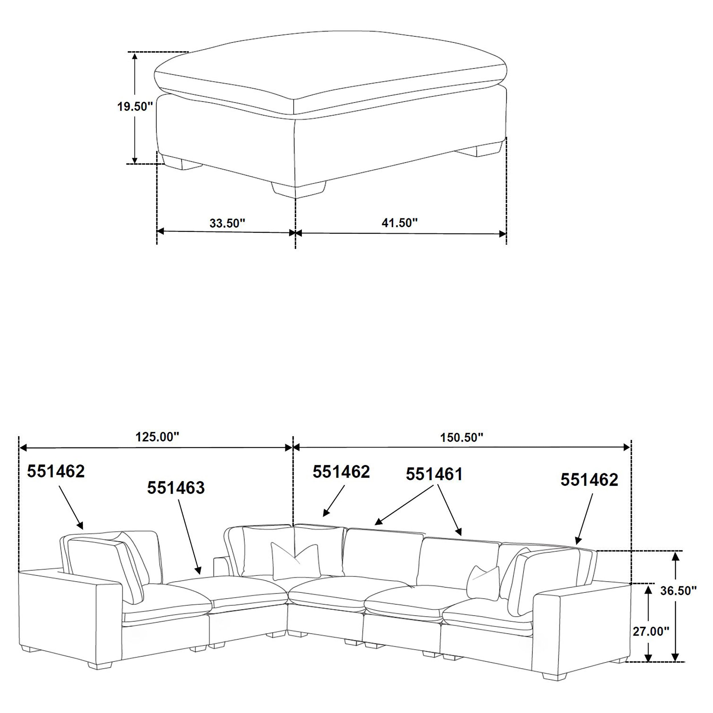Lakeview Ottoman - Luxury Home Furniture (MI)