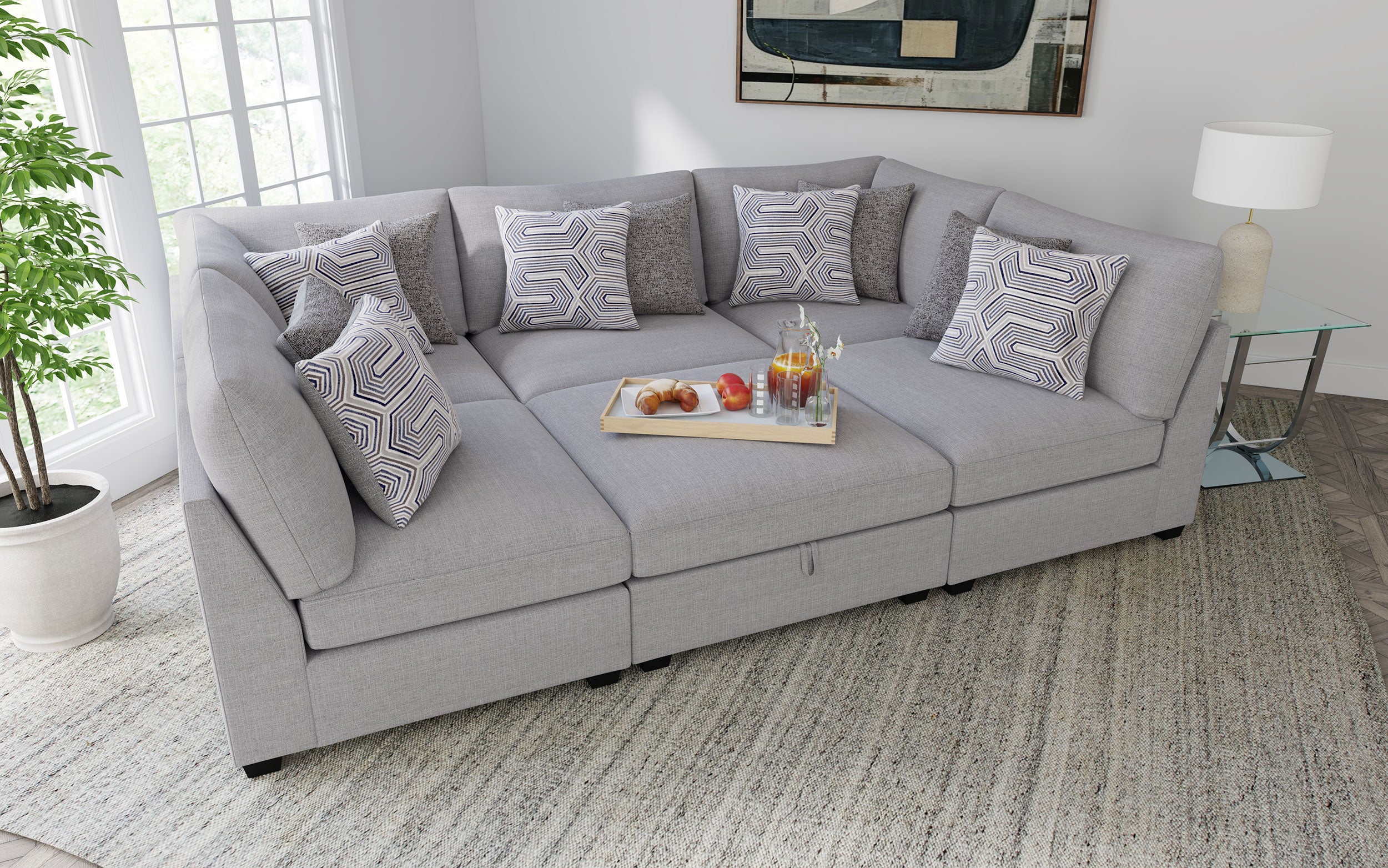 Cambria Armless Chair - Luxury Home Furniture (MI)