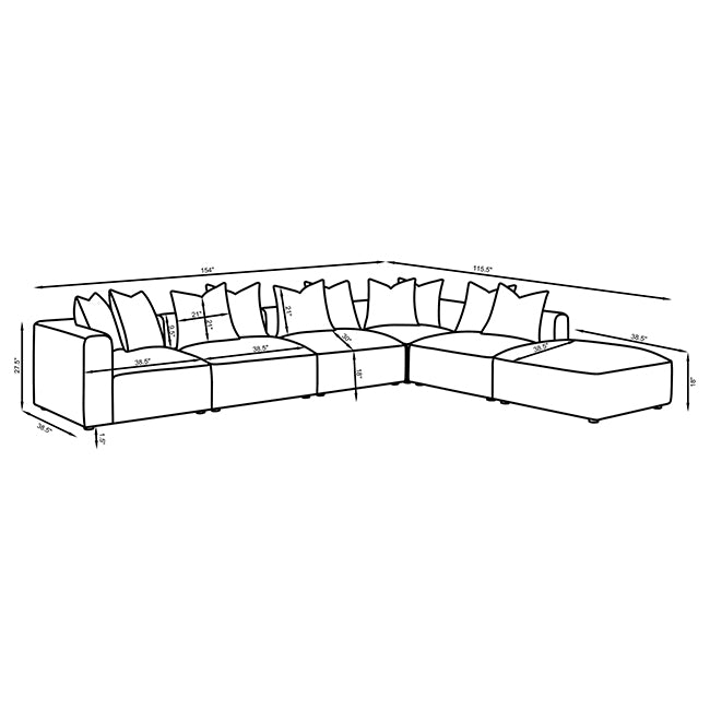 Jennifer Modular Sectional Sofa - Luxury Home Furniture (MI)