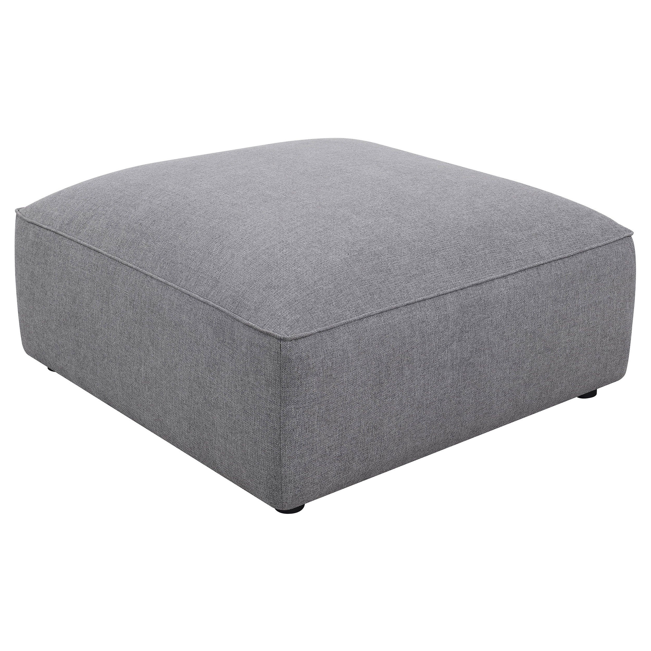 Jennifer Square Upholstered Ottoman Grey - Luxury Home Furniture (MI)