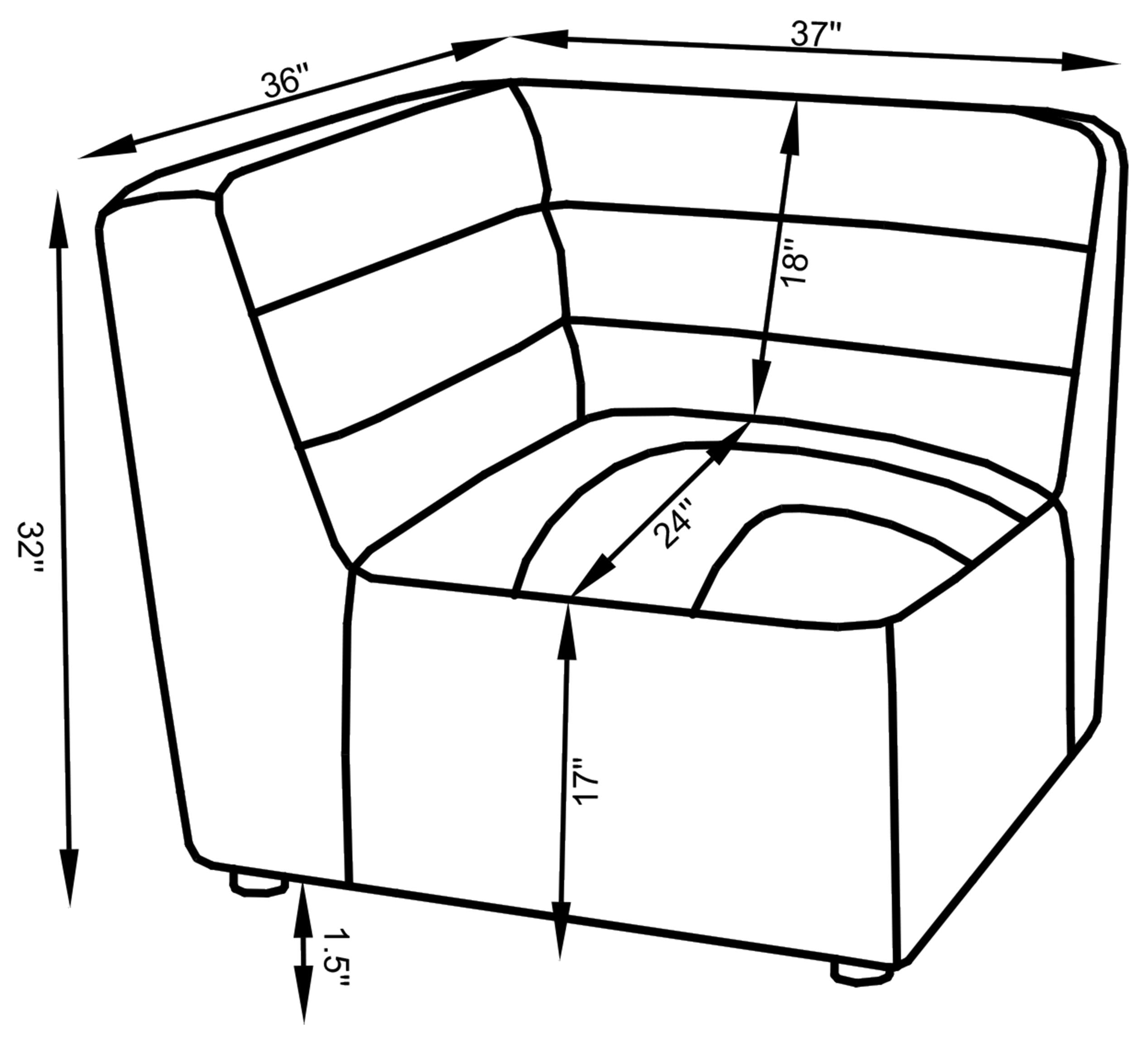 Sunny Upholstered Corner Chair - Luxury Home Furniture (MI)