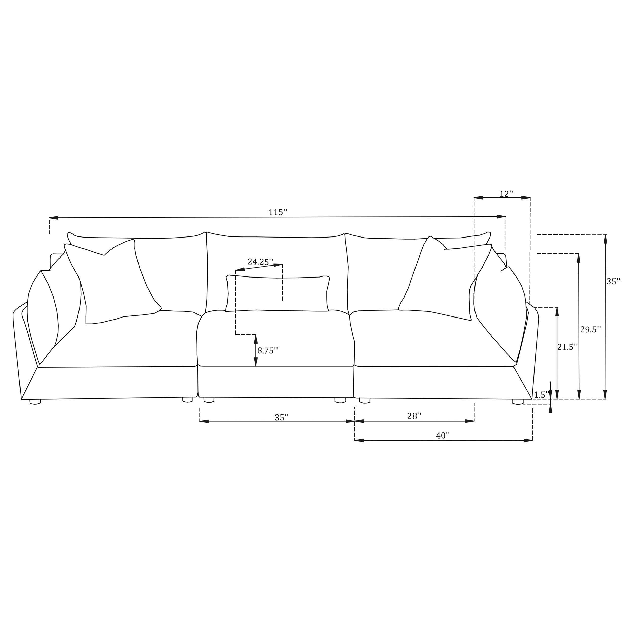 Sasha Stationary Sofas - Luxury Home Furniture (MI)