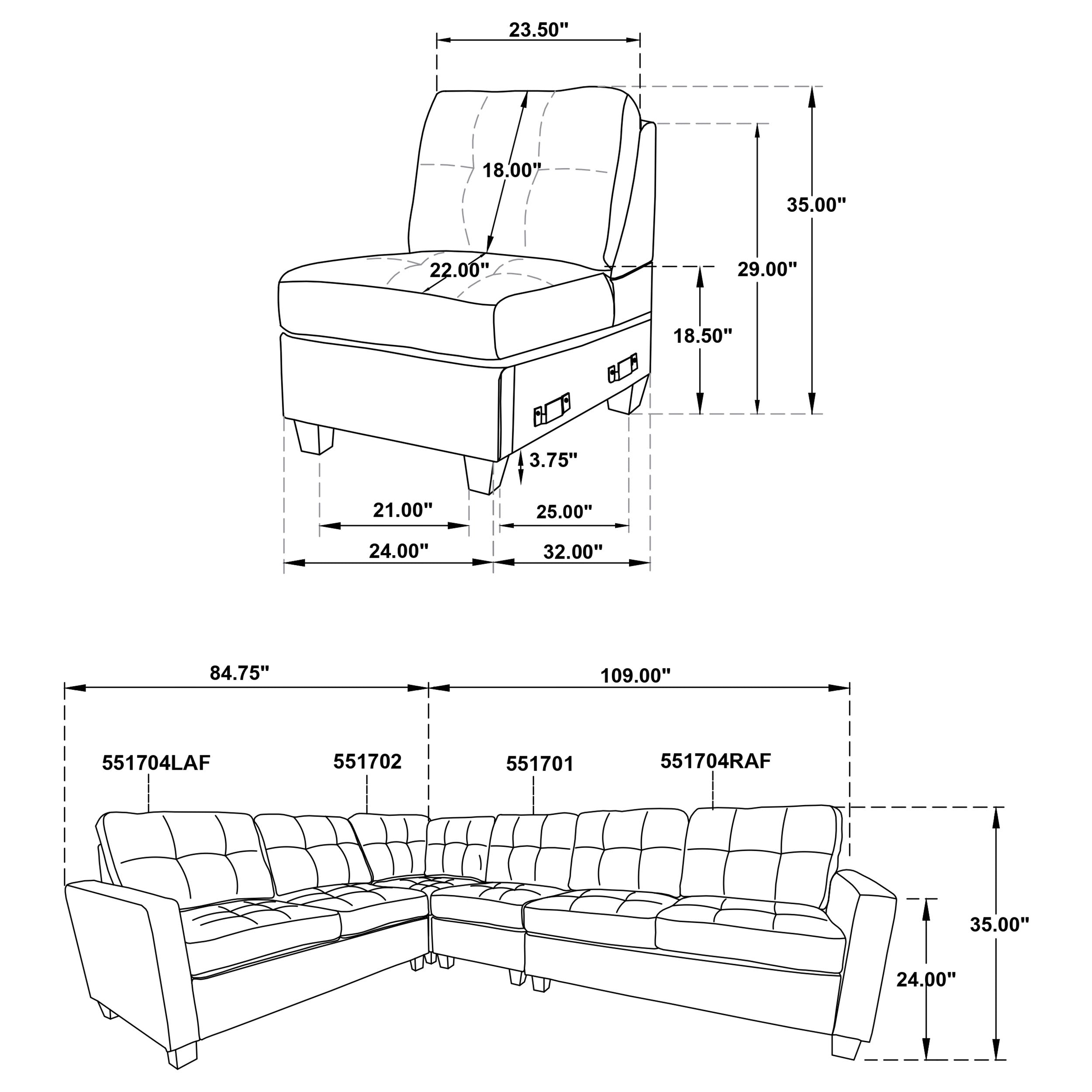 Georgina Modular Sectionals - Luxury Home Furniture (MI)