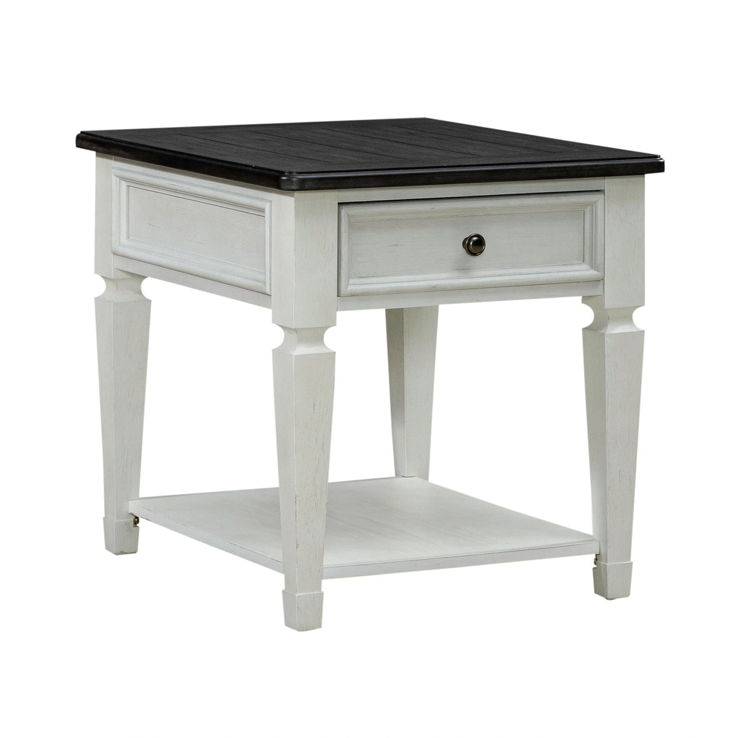 Allyson Park Drawer End Table in Wirebrushed White image