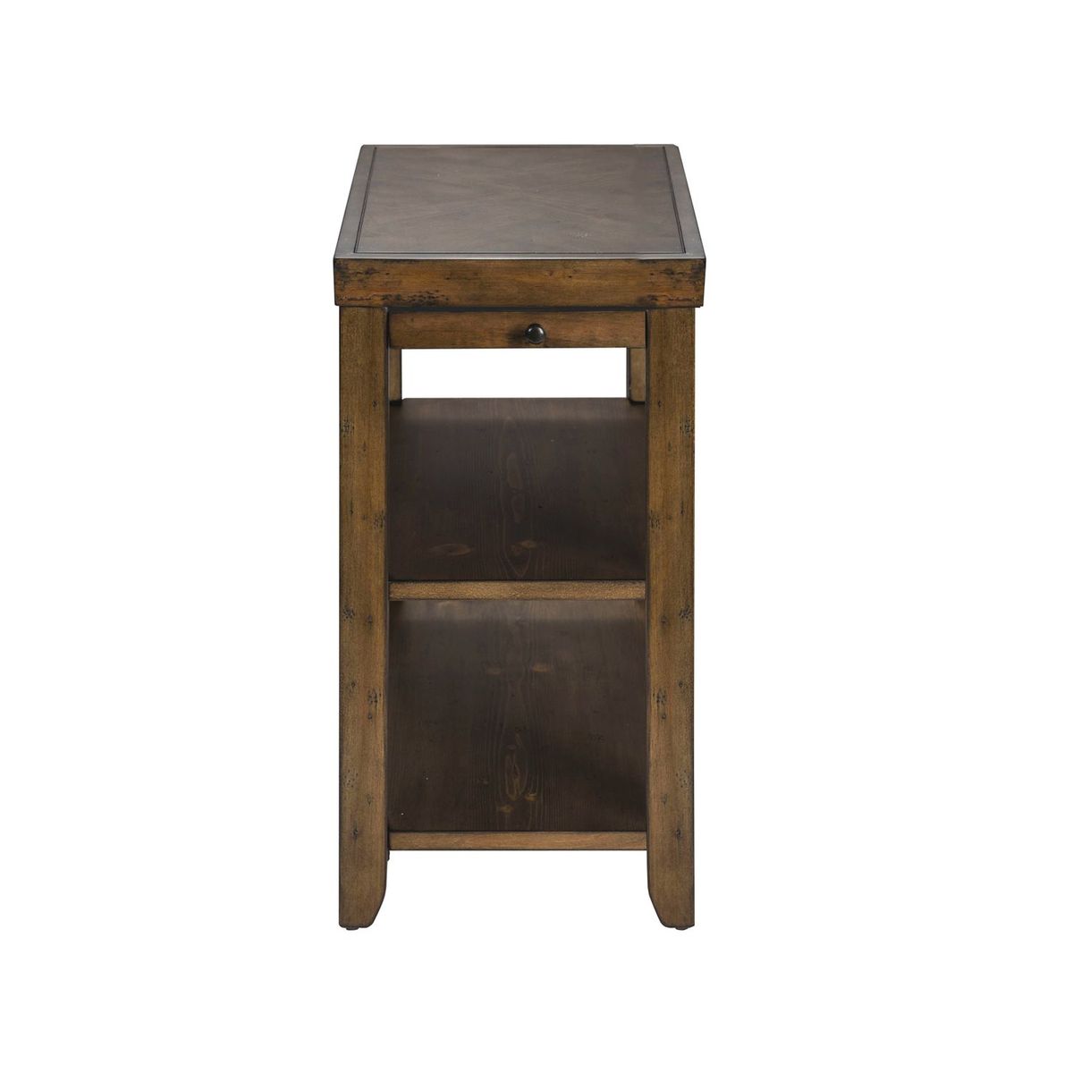 Liberty Furniture Mitchell Chairside Table in Brown image