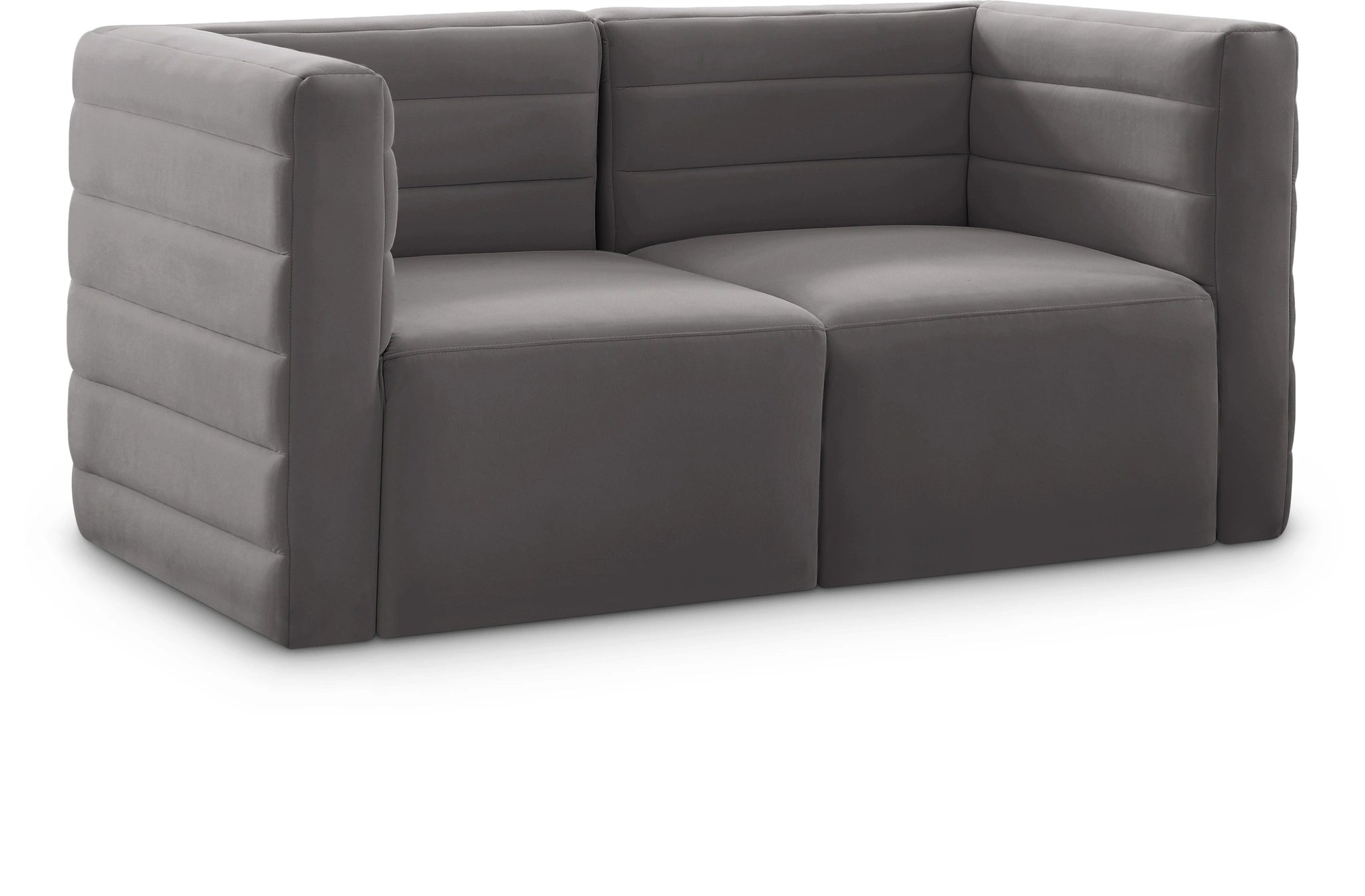 Quincy Grey Velvet Modular Sofa