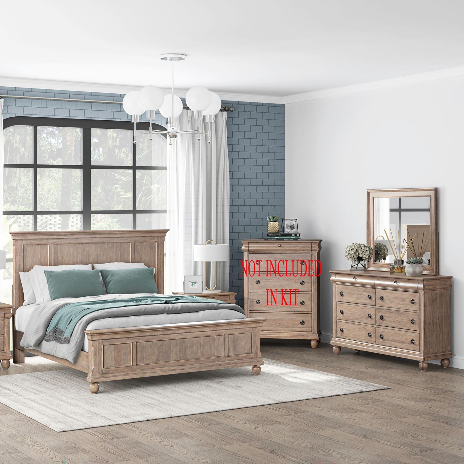 Rustic Traditions Panel Bed, Dresser & Mirror image