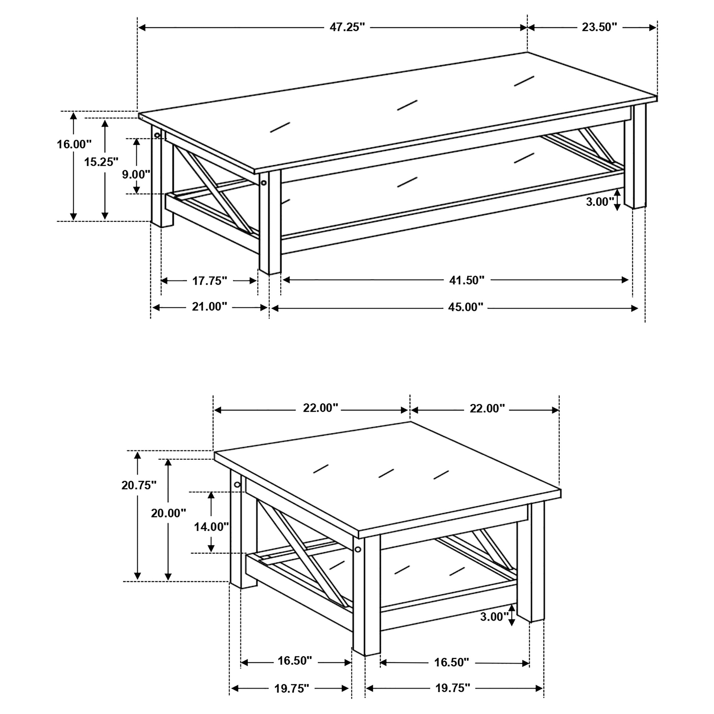 Rachelle Coffee Table Set - Luxury Home Furniture (MI)