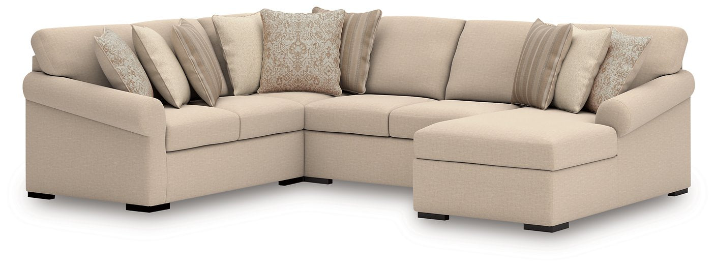 LadyMae Sectional with Chaise - Luxury Home Furniture (MI)