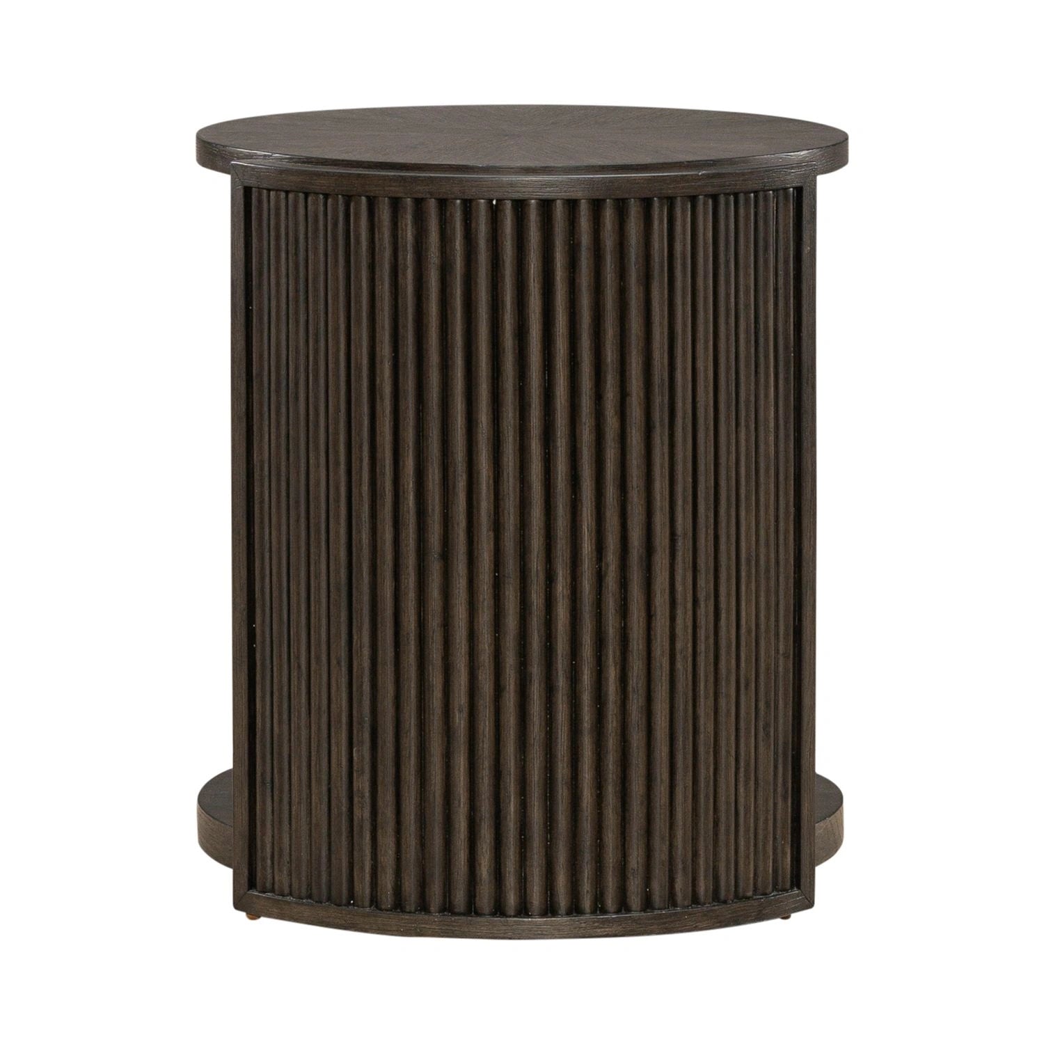 City View Round End Table in Coffee Bean image