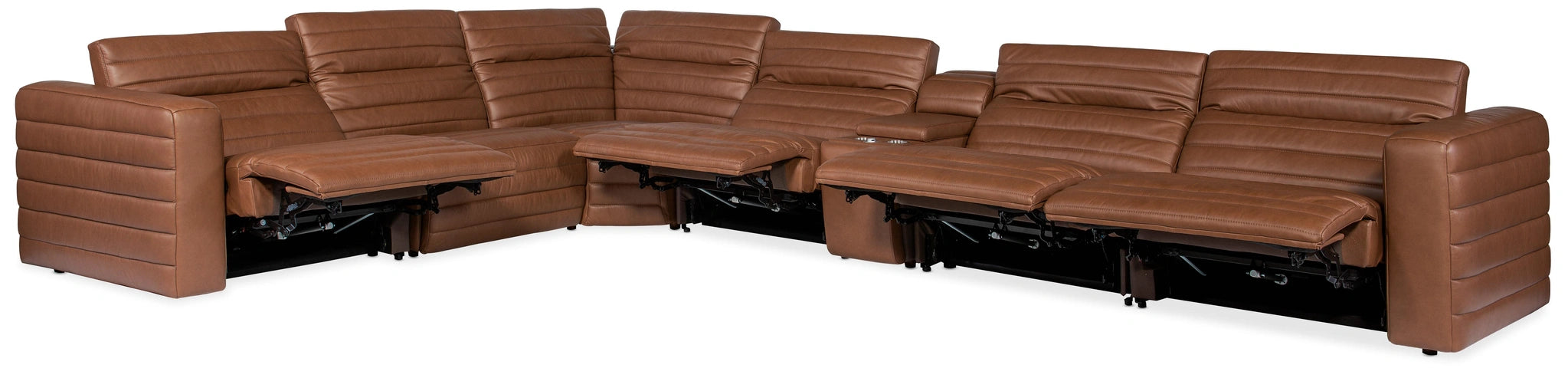 Chatelain 6-Piece Power Headrest Sectional with 2 Power Recliners - SS454-G6PS-088