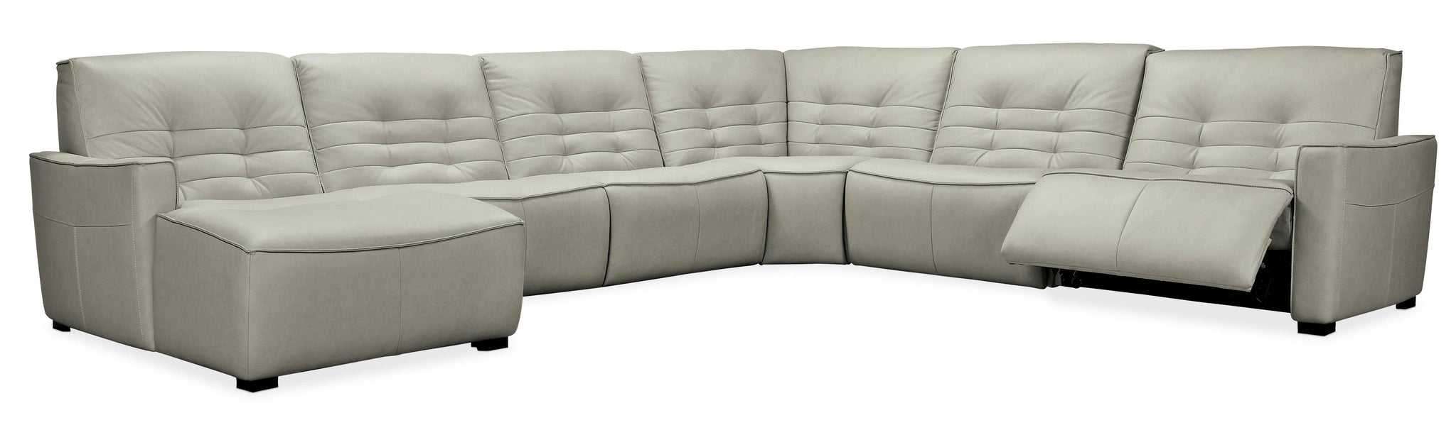 Reaux Grandier 6-Piece LAF Chaise Sectional w/ 2 Recliners