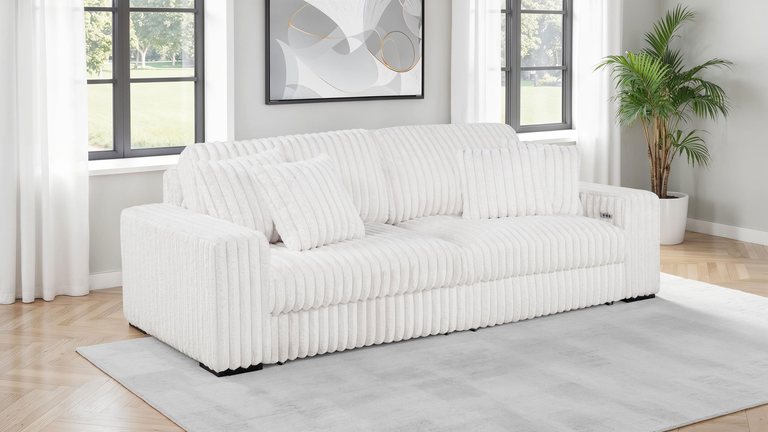 Jacana Sofa with Power Chaise - Luxury Home Furniture (MI)